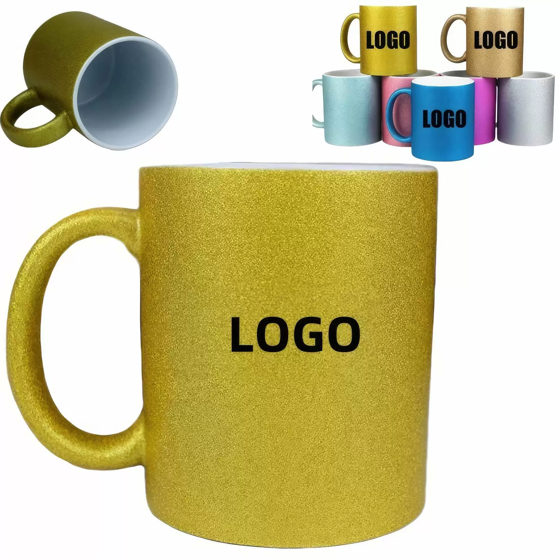 11oz Sparkling Shiny Ceramic Coffe Tea Mug & Gift Cup