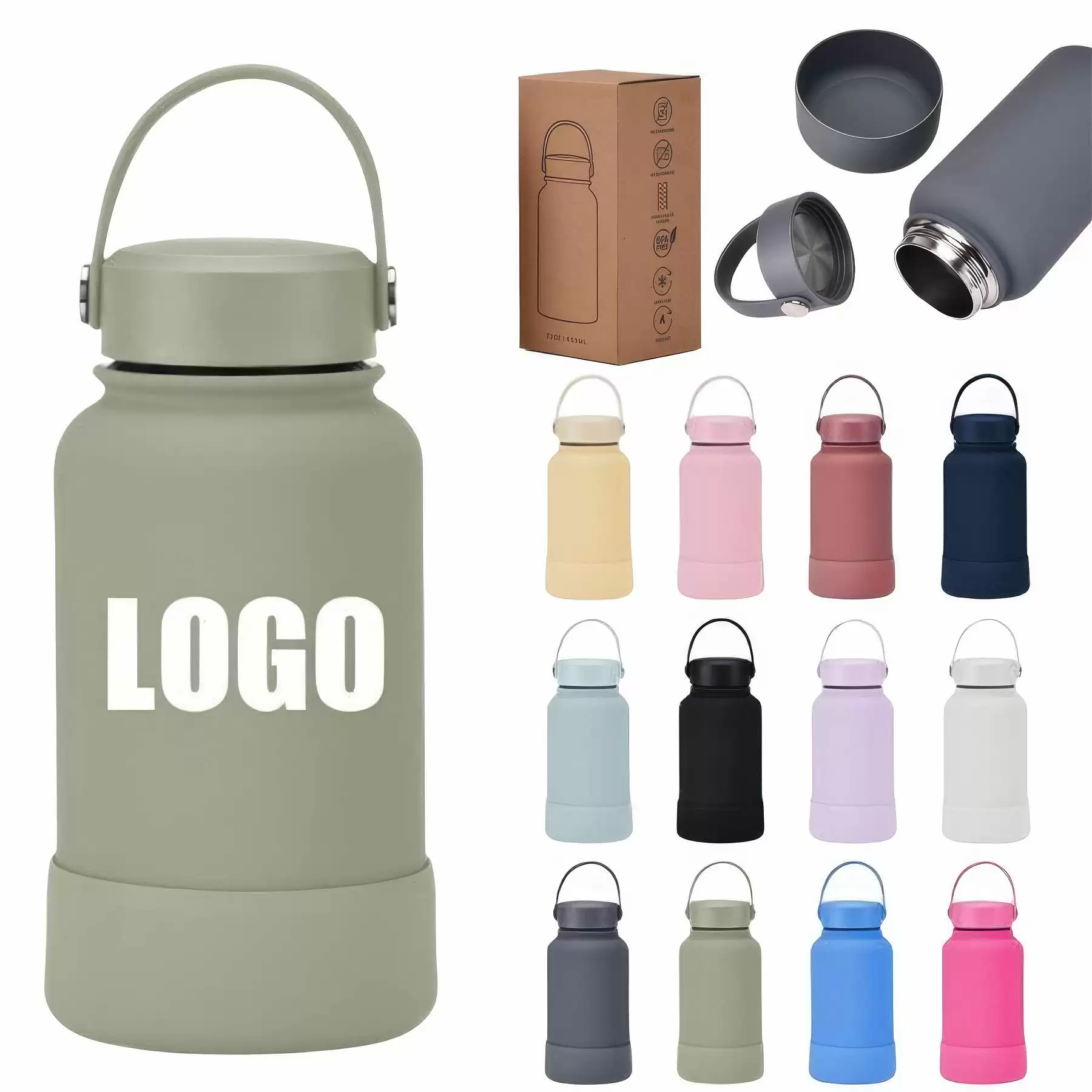 22oz Large Stainless Steel Outdoor Sports Thermal Bottle