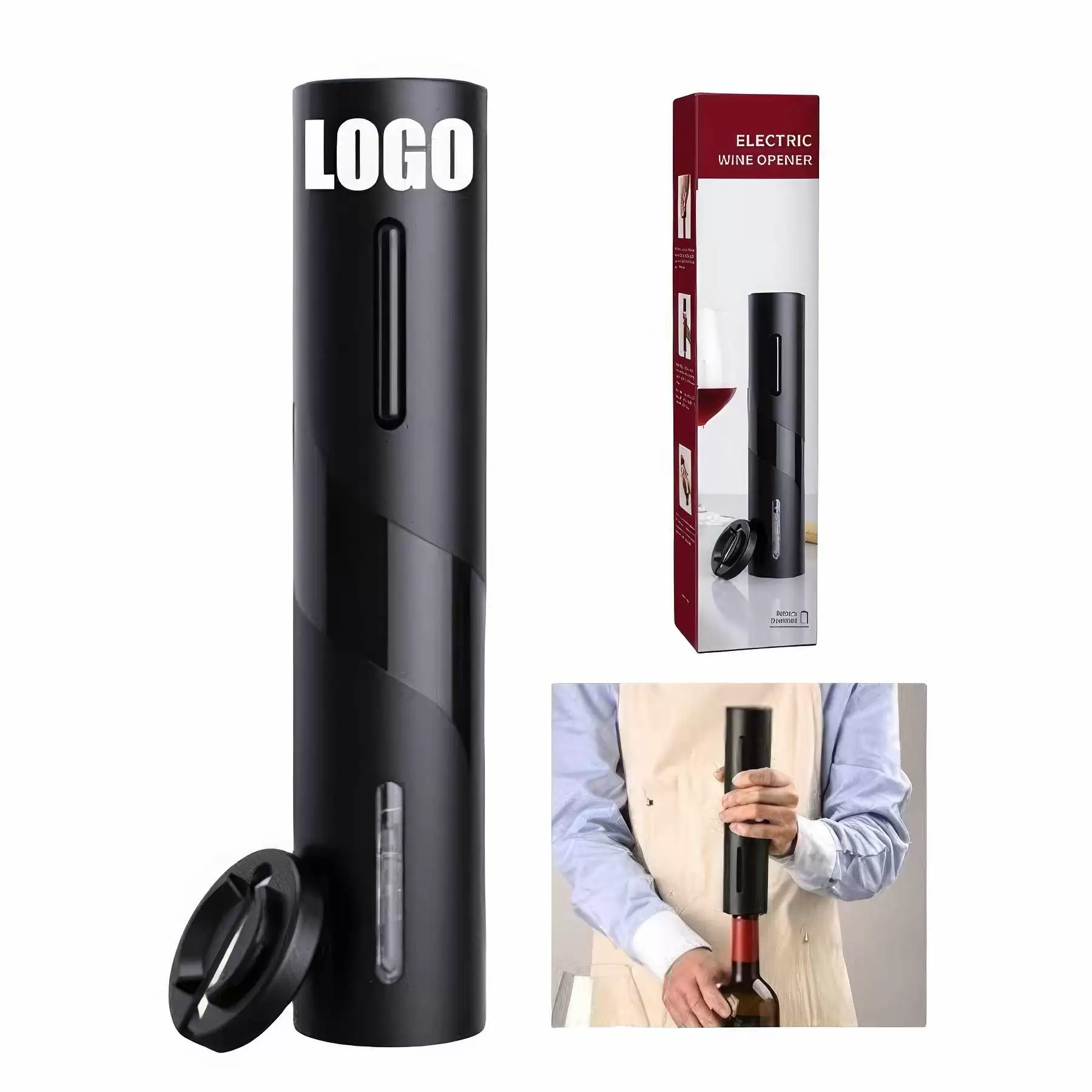 Electric Automatic Wine Bottle Opener with Foil Cutter