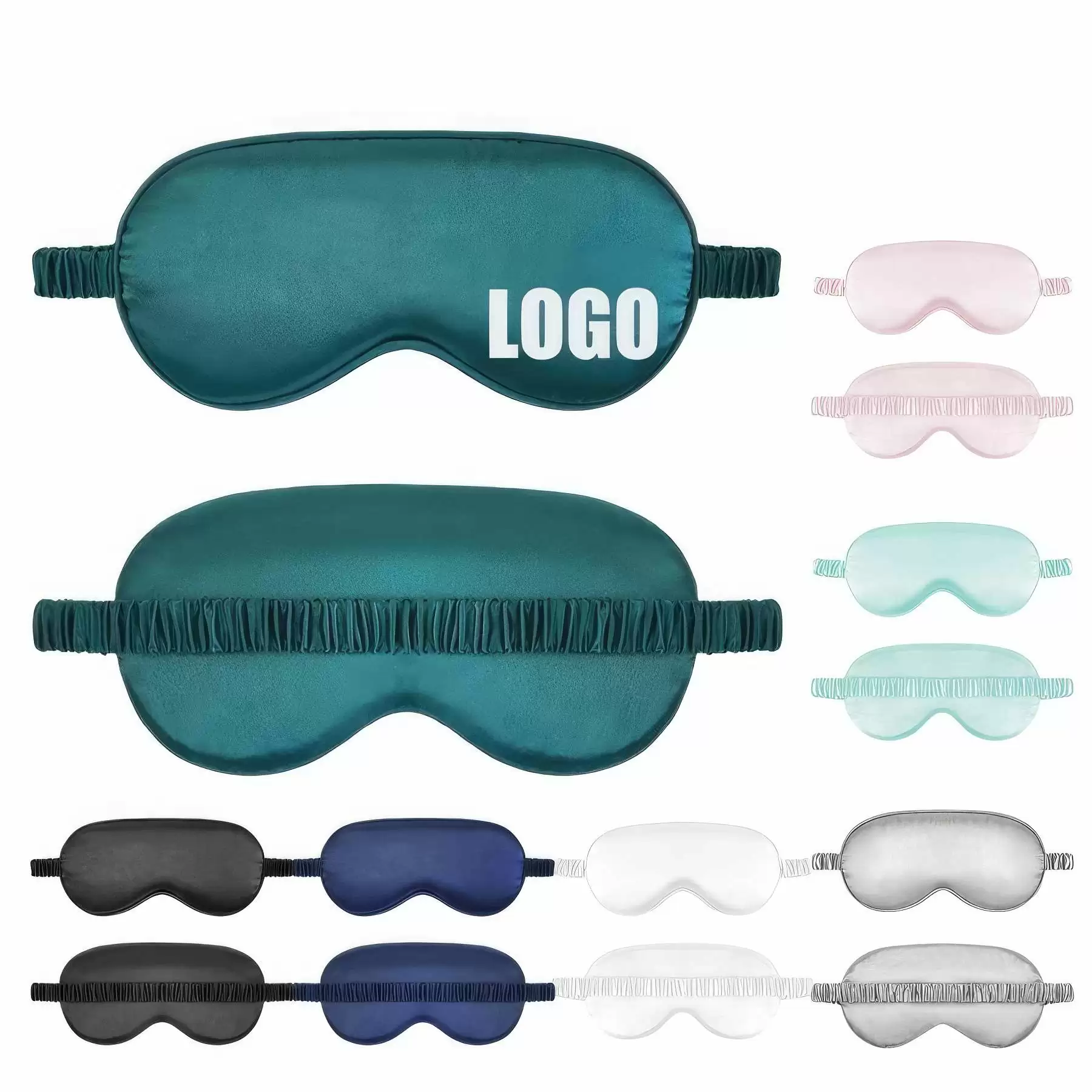 Custom Satin Silk Airplane Travel Sleeping Eye Mask