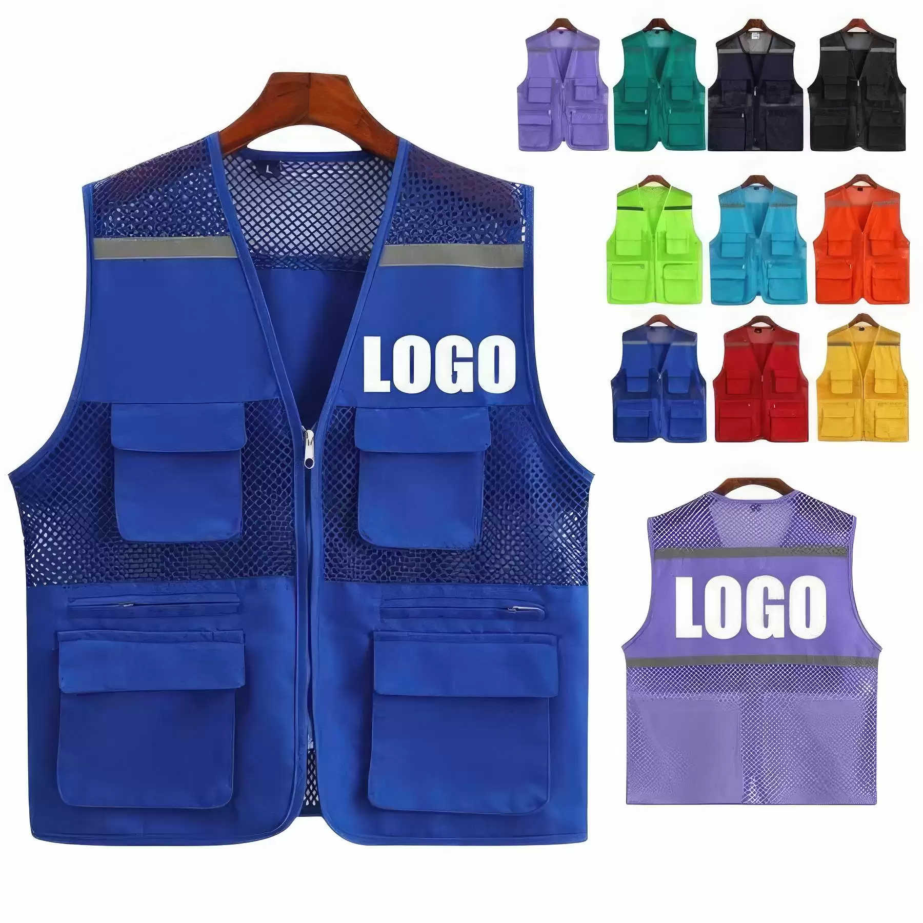 Emergency Security Summer Volunteer Reflective Strip Vest