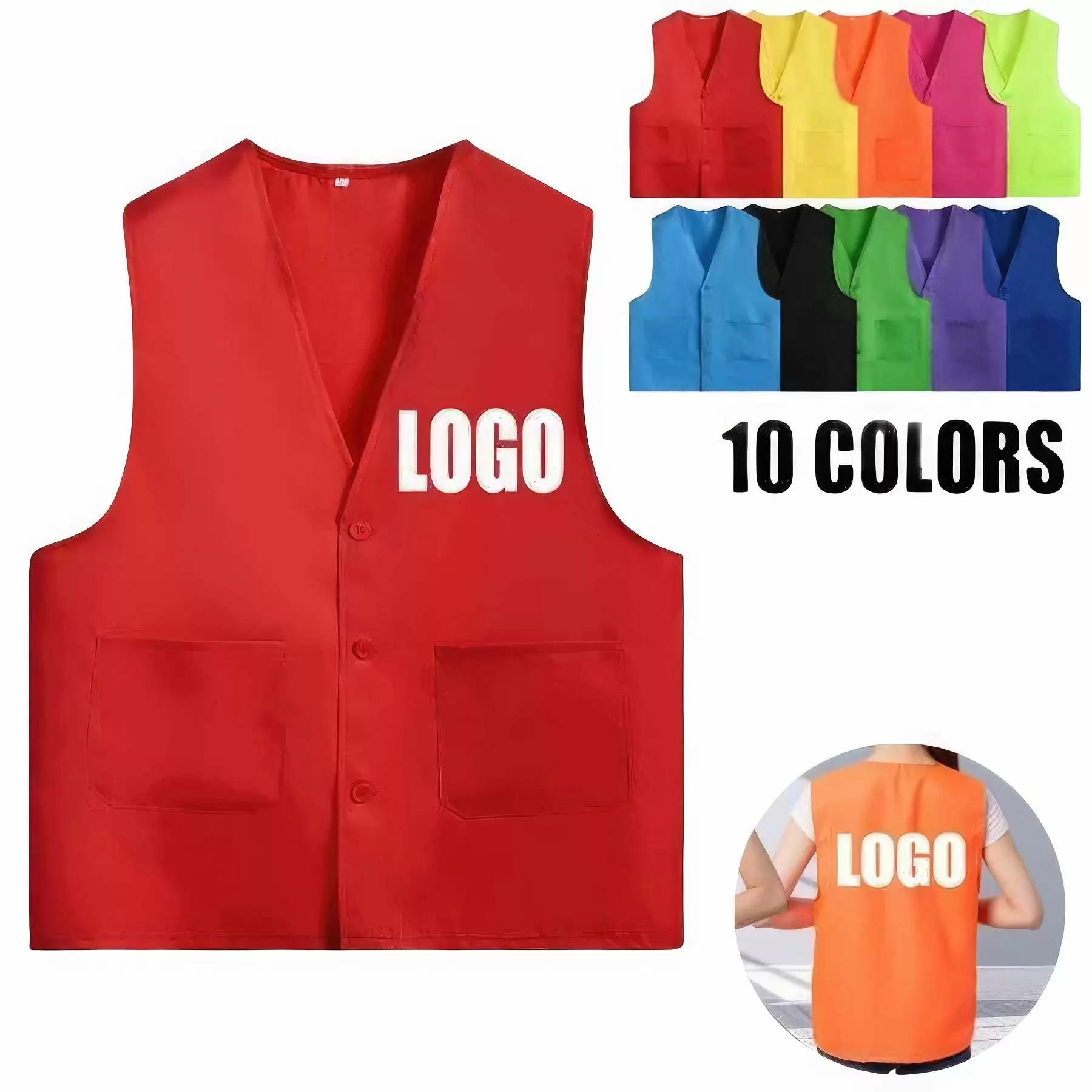 Custom Volunteer Event Vest Organization Work Uniform
