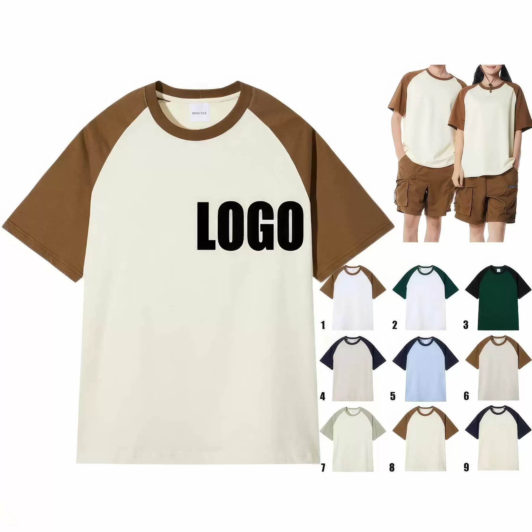 Custom 100% Cotton T-Shirt Promotional Team Uniform