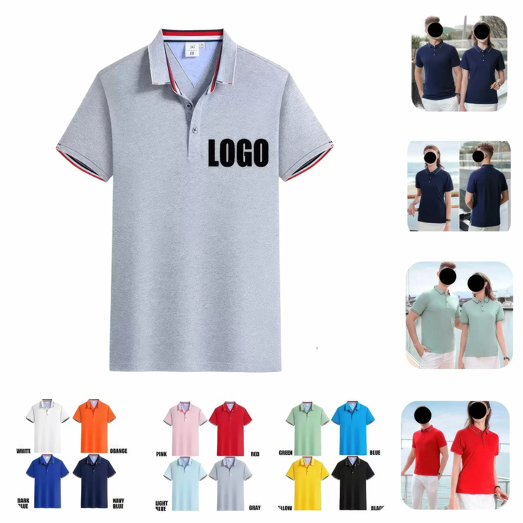 Custom Cotton Sports Polo T-Shirt Promotional Golf Uniform
