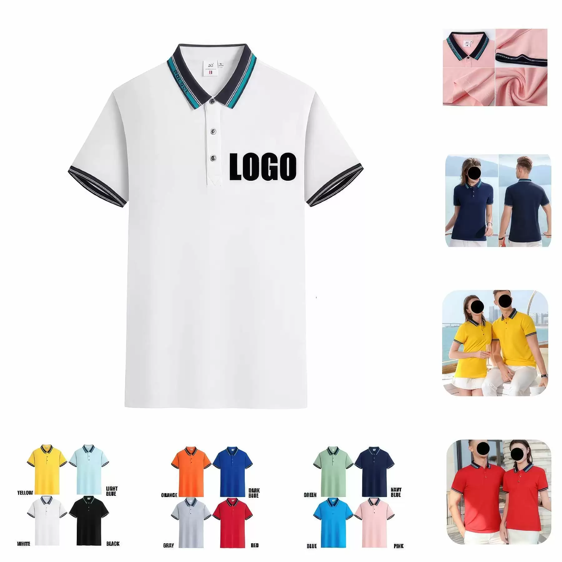 Custom Cotton Sports Polo T-Shirt Promotional Golf Uniform