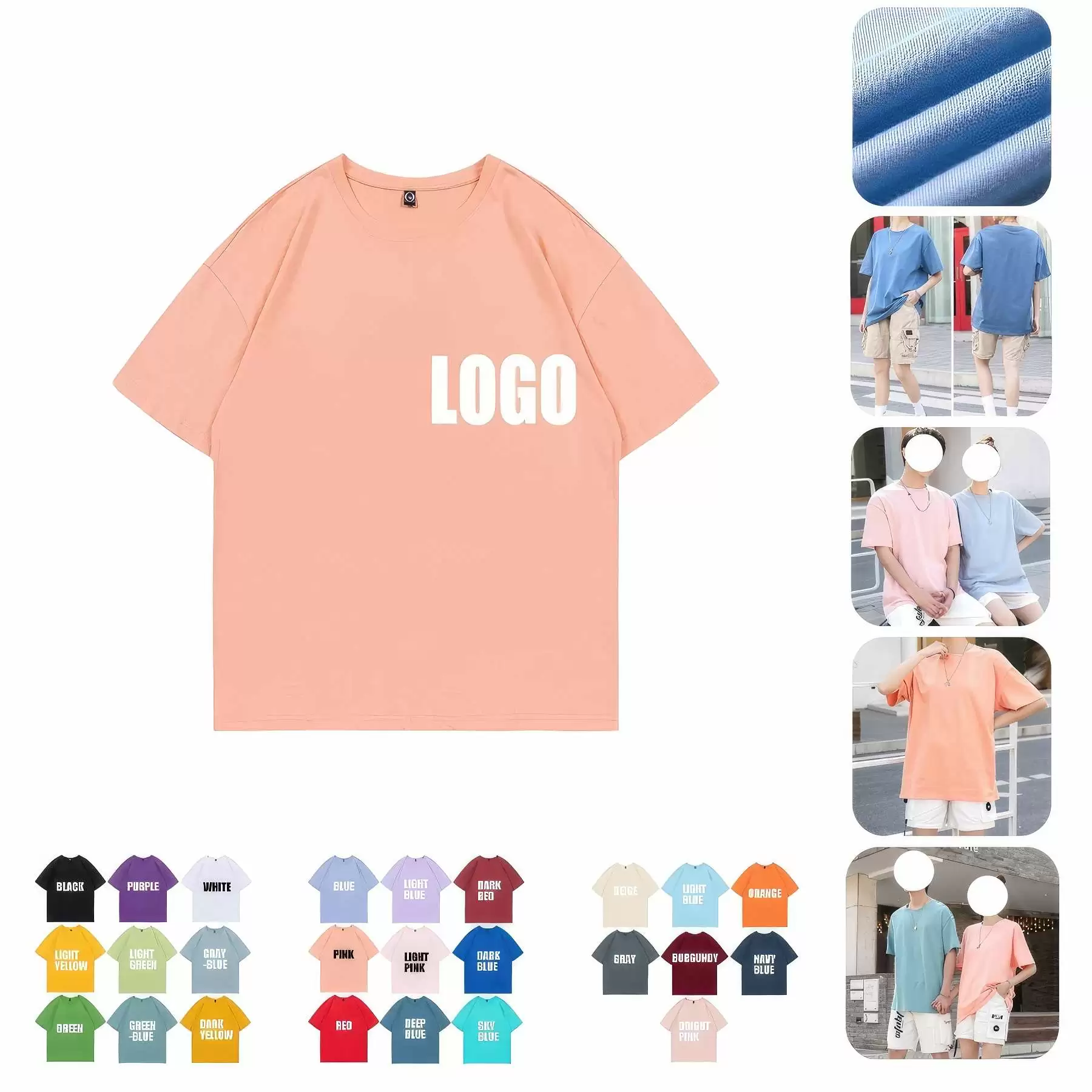 Custom 100% Cotton T-Shirt Promotional Team Uniform