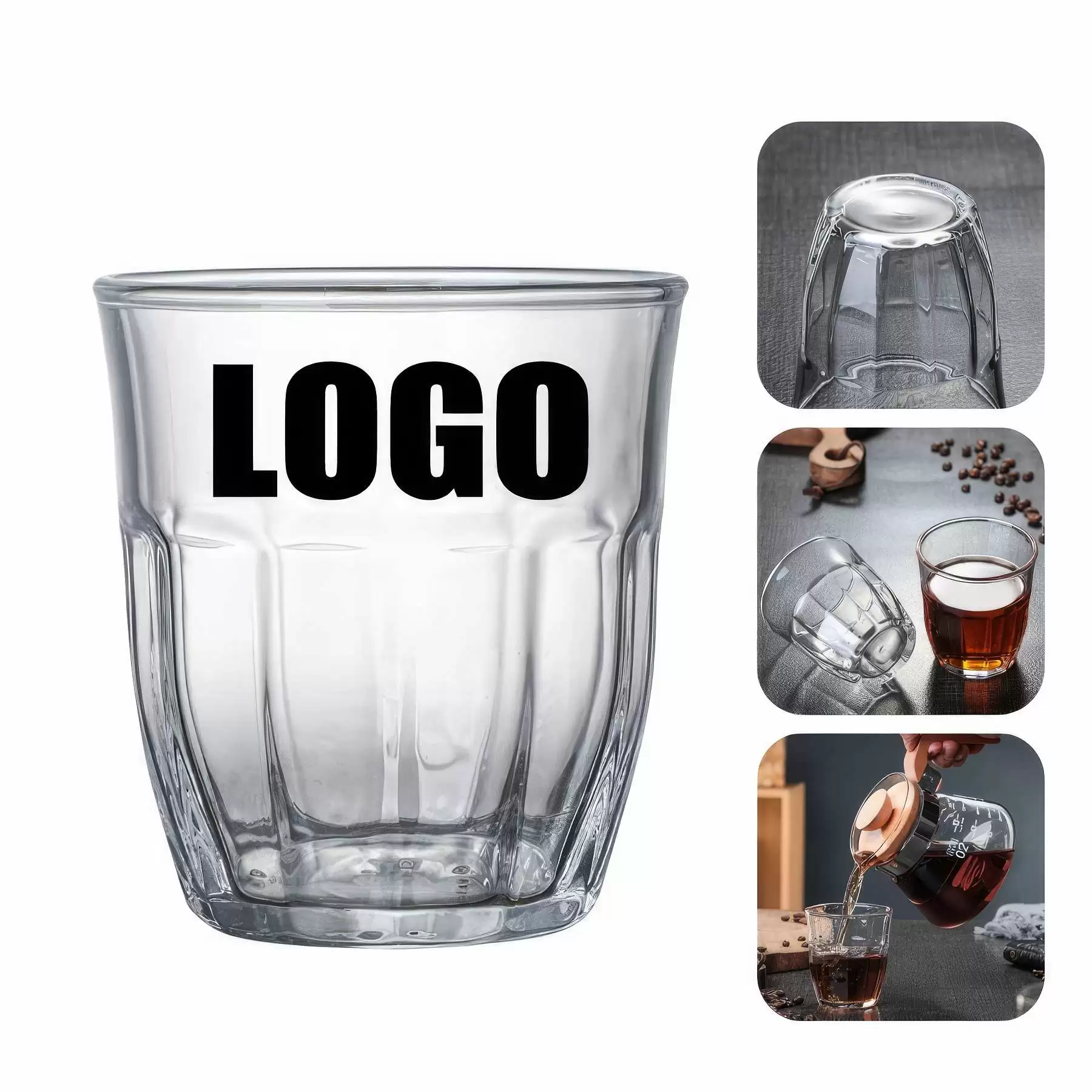 6.7 OZ / 200ML Glass Tea Coffee Whisky Drink Gift Cup