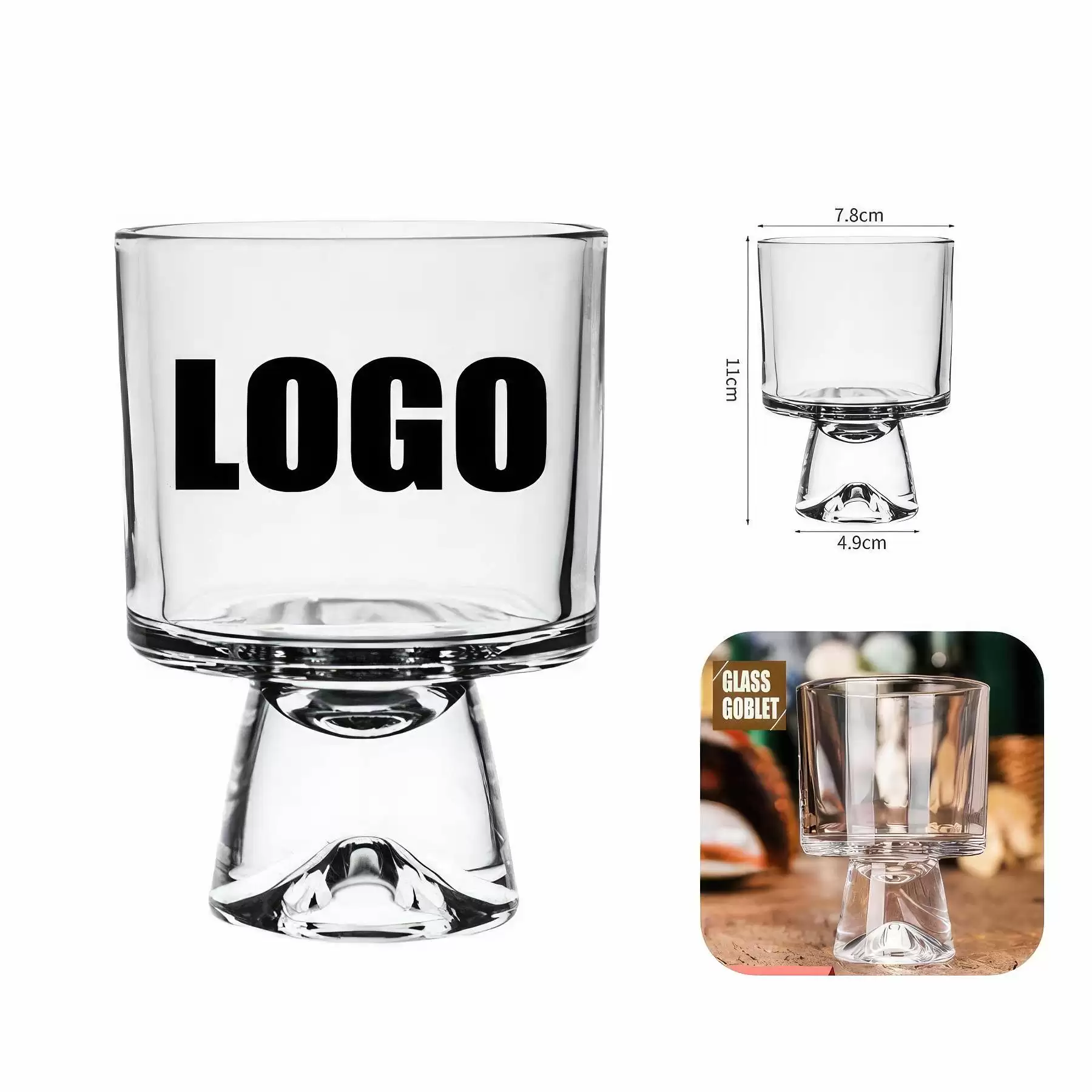 220ml 7.4oz. Glass Wine Champagne Gift Drinking Goblet Cup