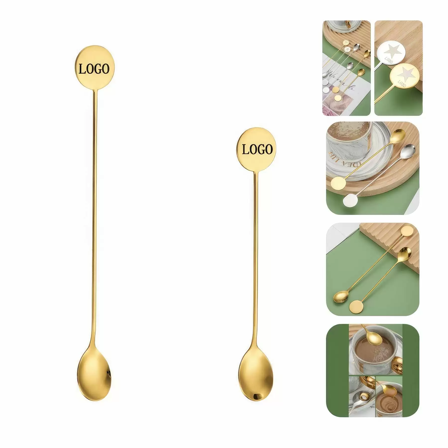 Stainless Steel Coffee Stirrer Spoon Beverage Mixer: 8.2 "