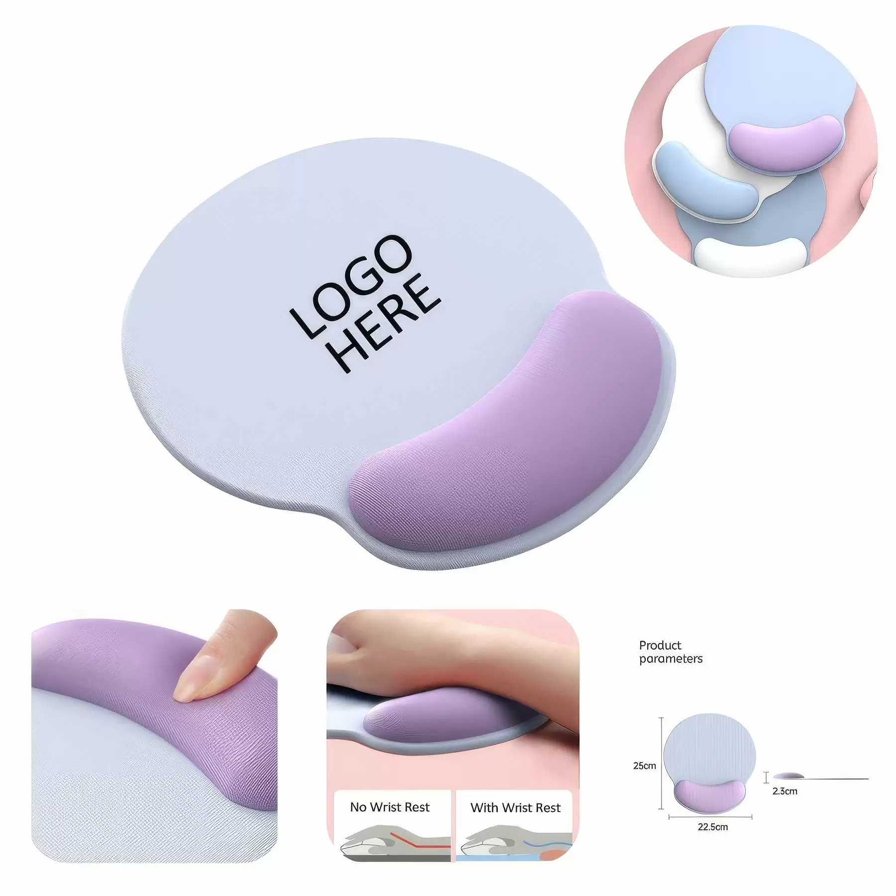 Ergonomic Mouse Pad with Wrist Support