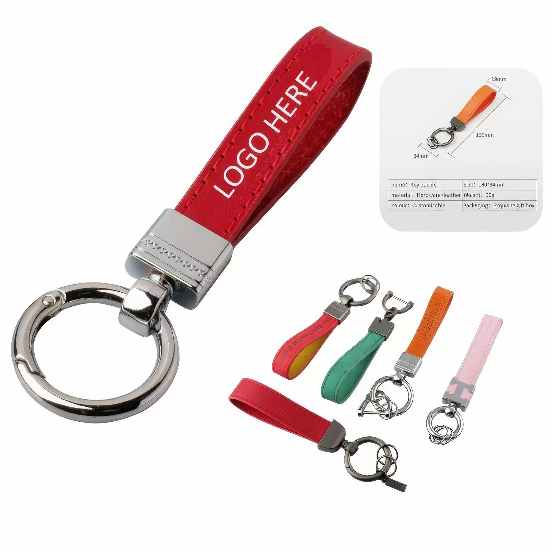 Round PU Key Chains & Car Keychain
