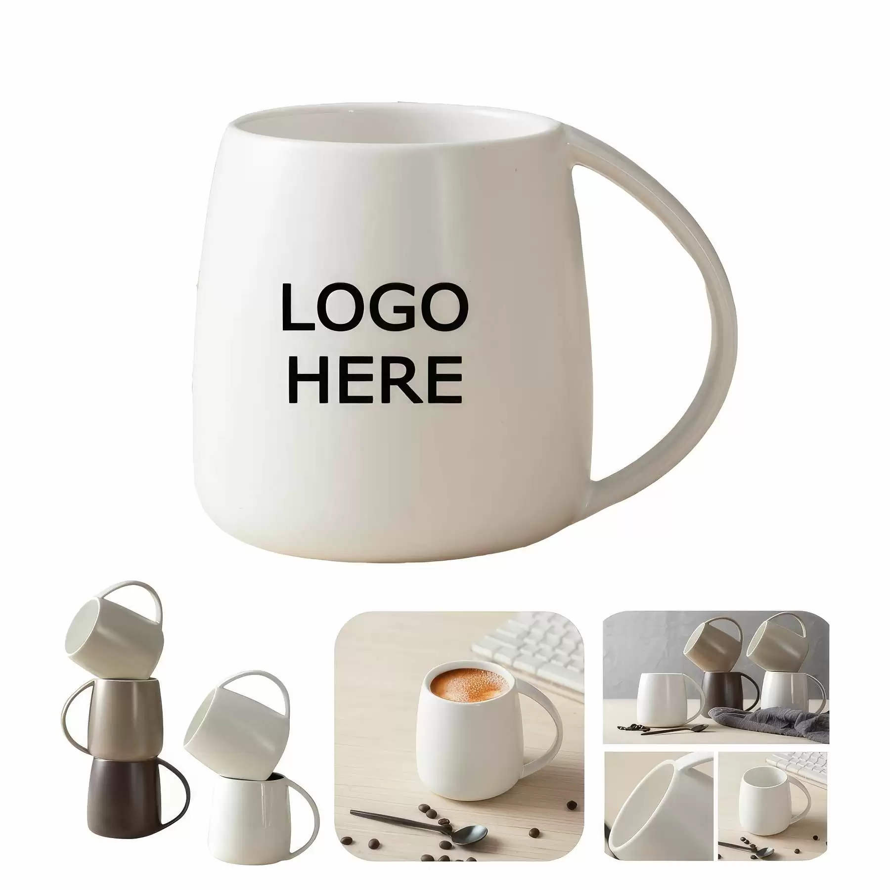 Custom Ceramic Milk Tea Coffee Mug with Handle