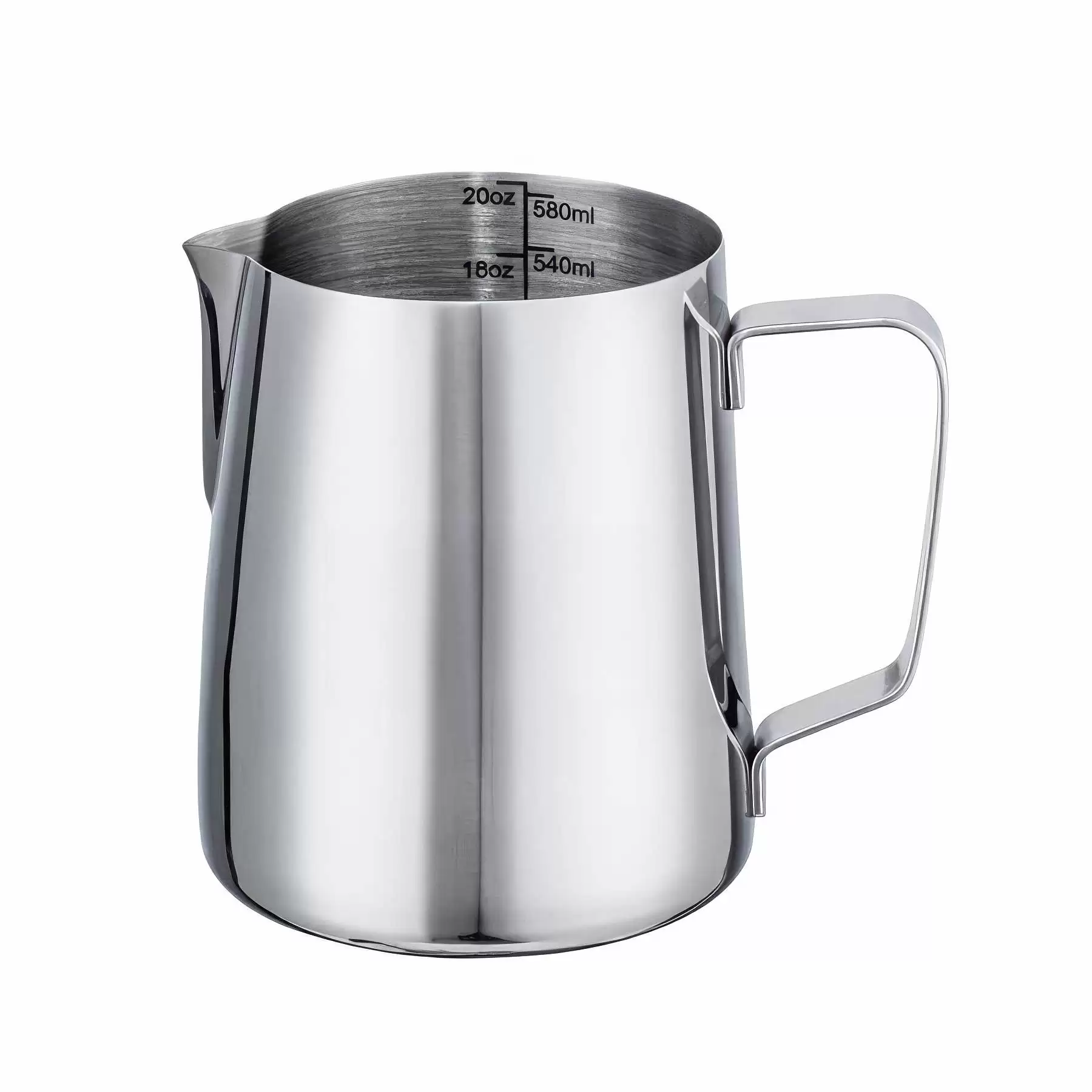304 Stainless Steel Milk Frothing Cup with Handle - Image 2