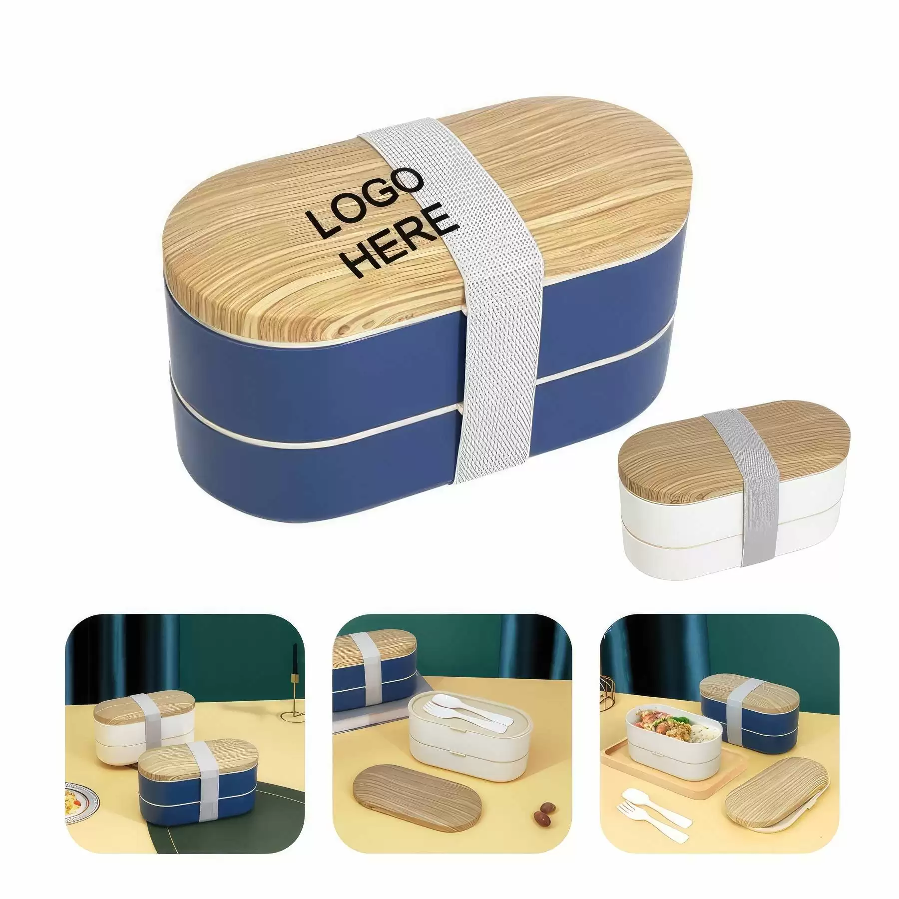 Plastic 2 Layer Lunchbox Bento Box For Kids, Men, Women