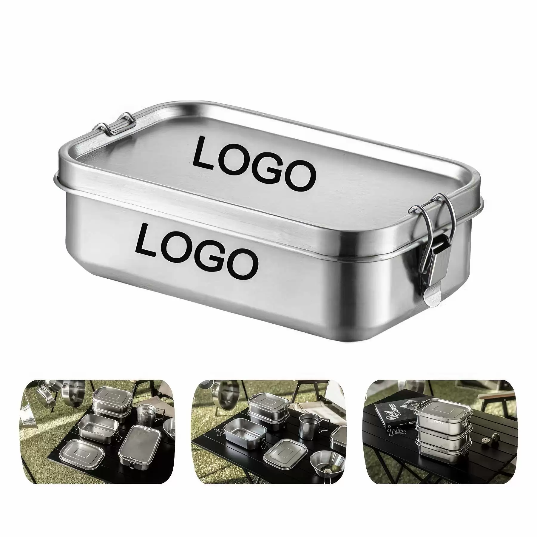 304 Stainless Steel Lunchbox for Dining Out, Work, School: 55.79 oz