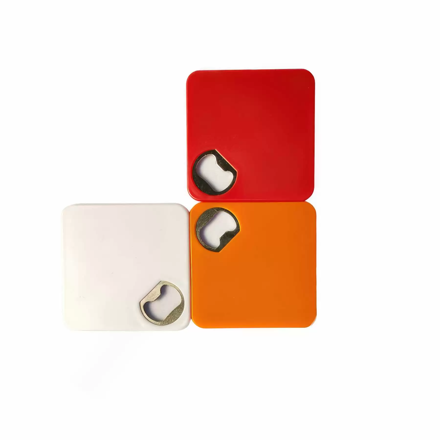 Square Plastic Mug Mat With Beer Bottle Opener - Image 2
