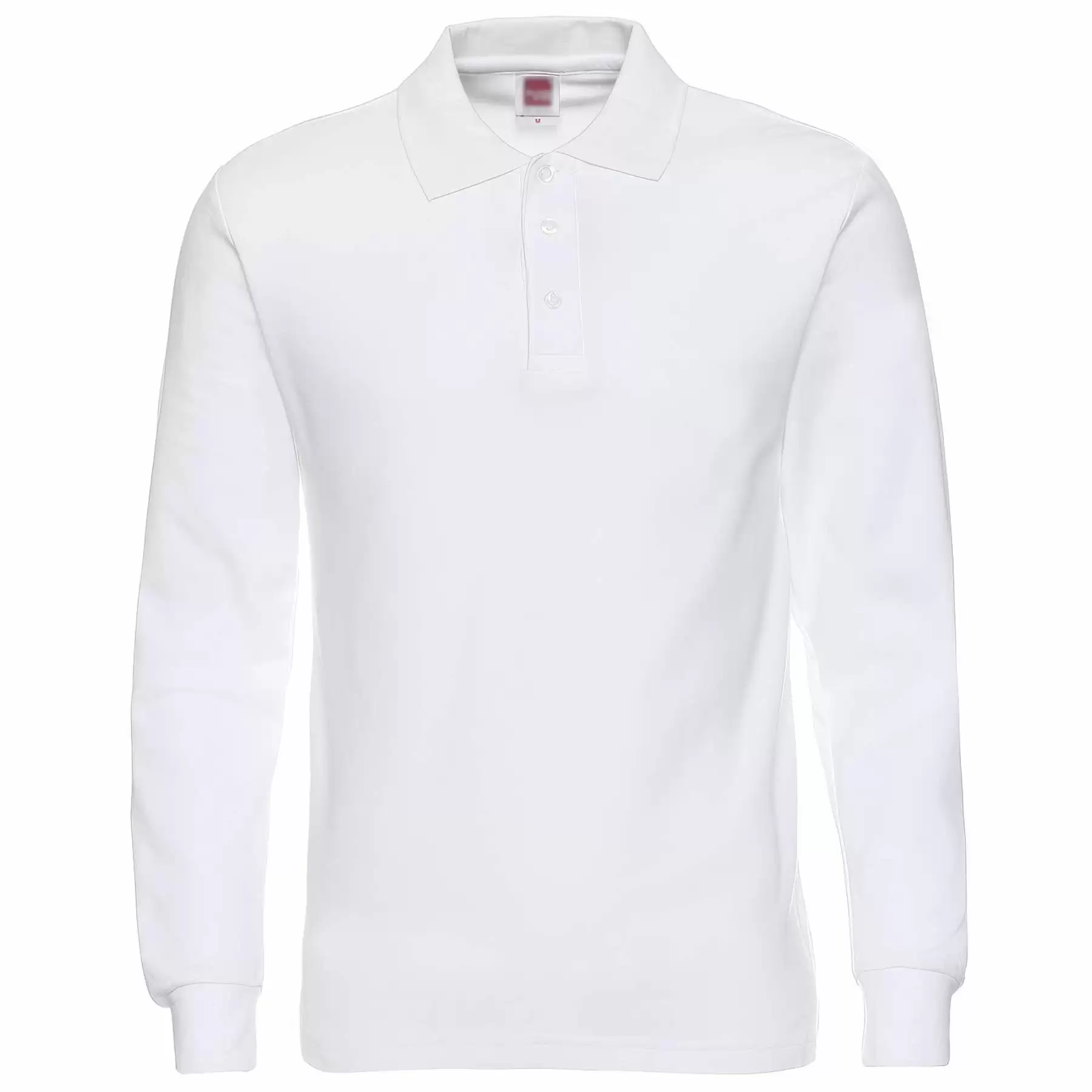 Men's Long Sleeve Cotton Polo Shirts - Image 2