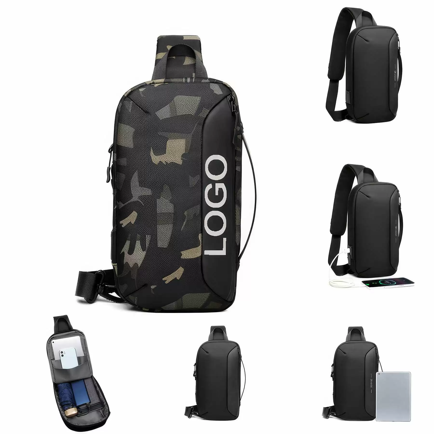 Men's USB Business Chest Bag