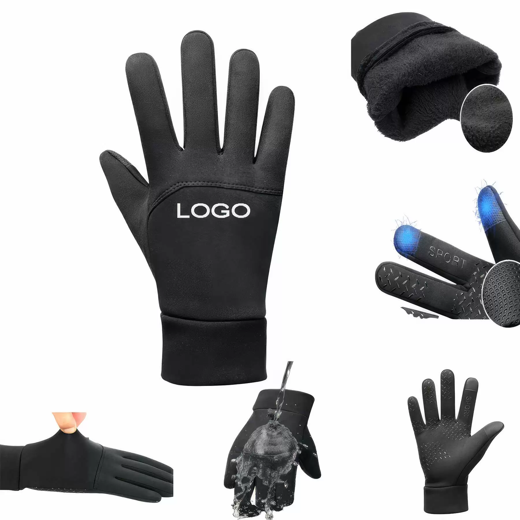 Water Resistant Windproof Anti Slip Heated Warm Glove