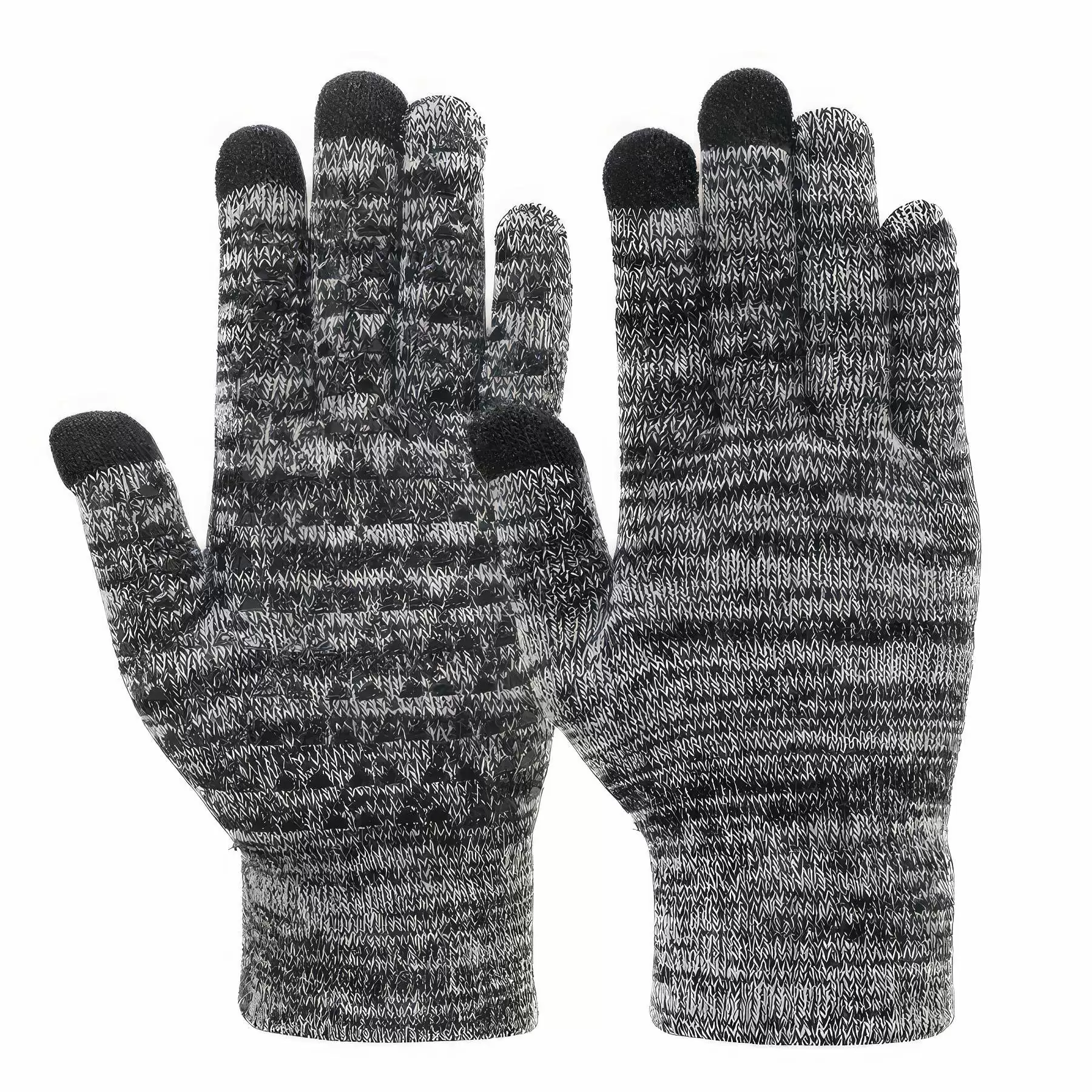 Fashion Cold Reinforced Wool Touch Screen Gloves - Image 2