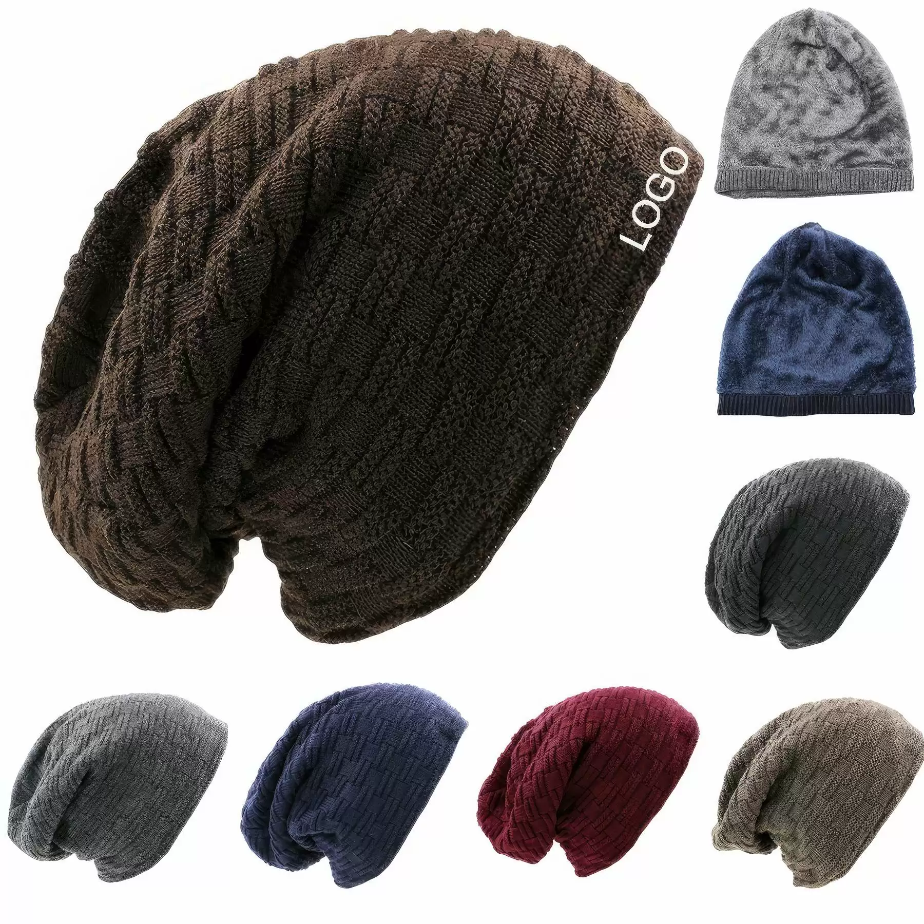 Wool Knitted Warm Fashion Pullover Hat