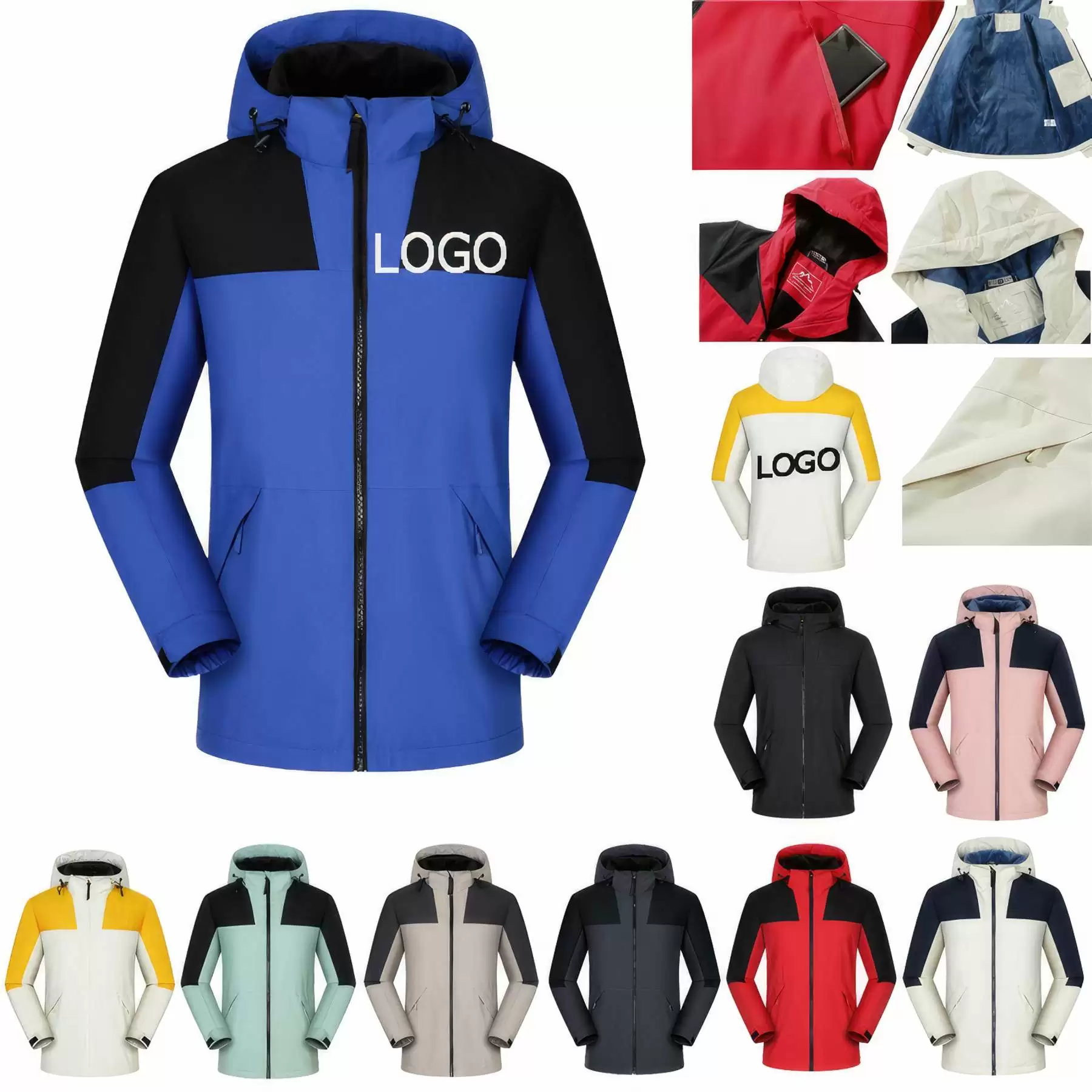 Winter Warm Fleece Lined Snow Windproof Jacket