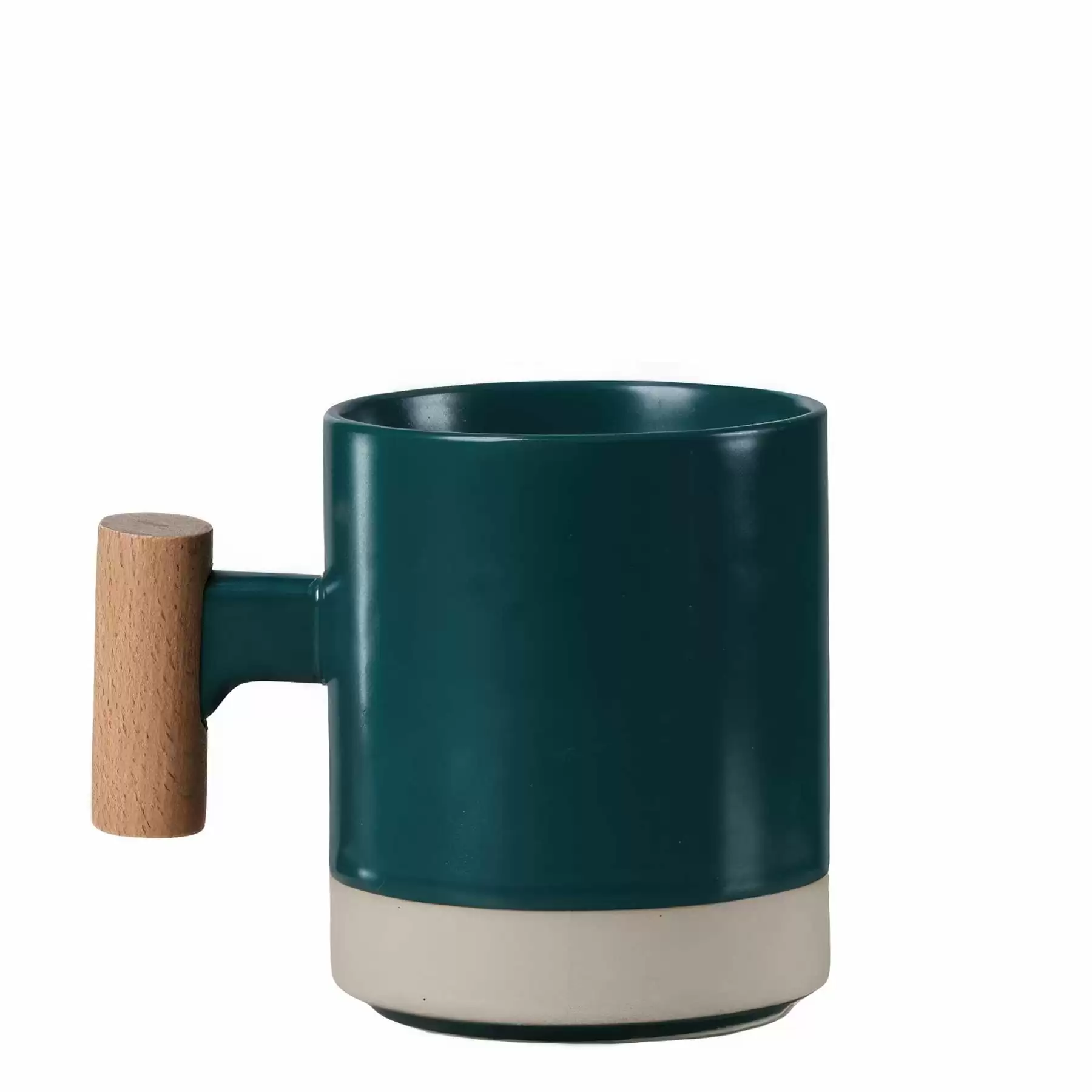 Ceramic Coffee Mug Wooden Handle - Image 2