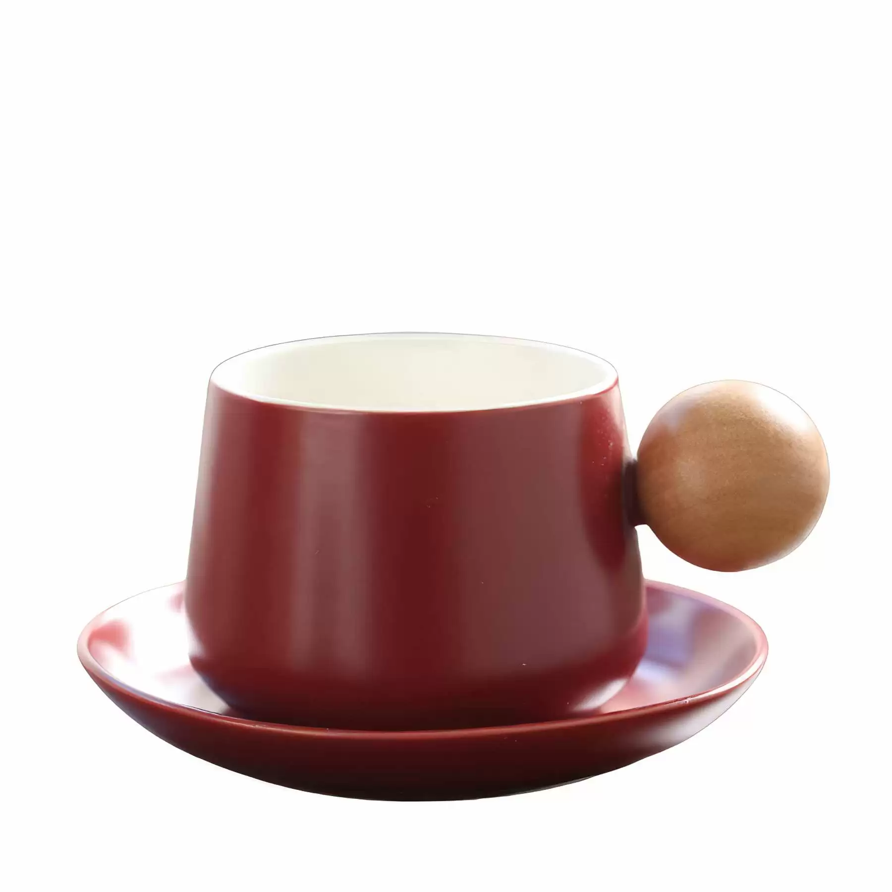Ceramic Coffee Mug Saucer Set - Image 2