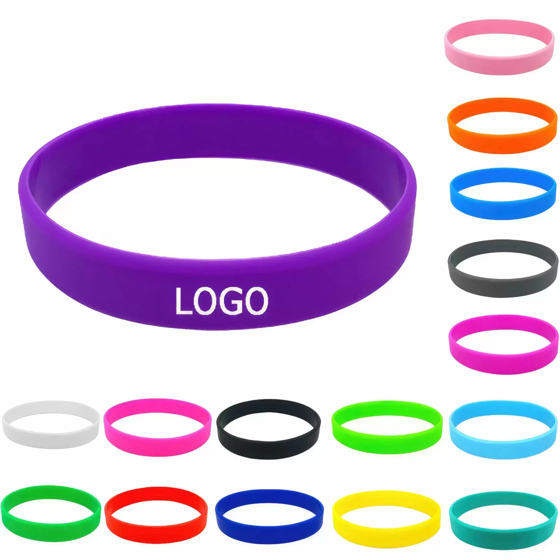 Solid Color Silicone Bracelet