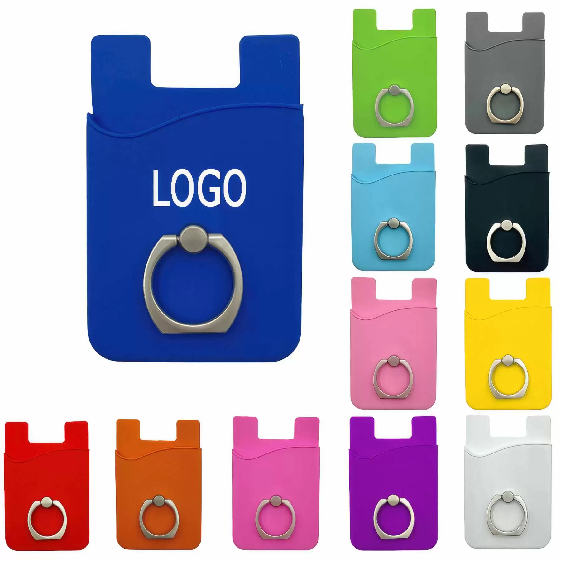 Metal Buckle Mobile Phone Ring Card Holder