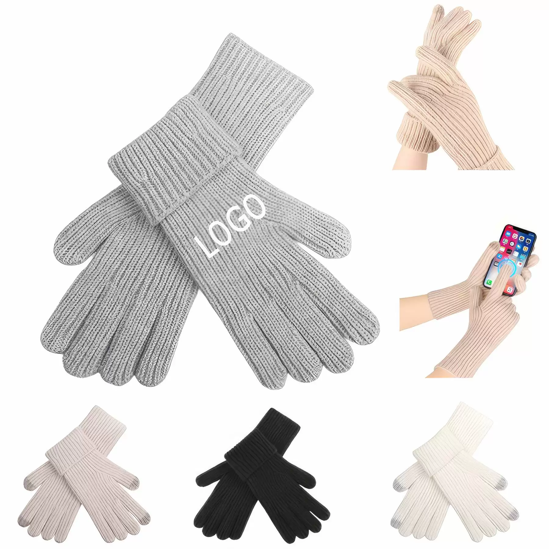 Warm Knit Lamb Wool Gloves