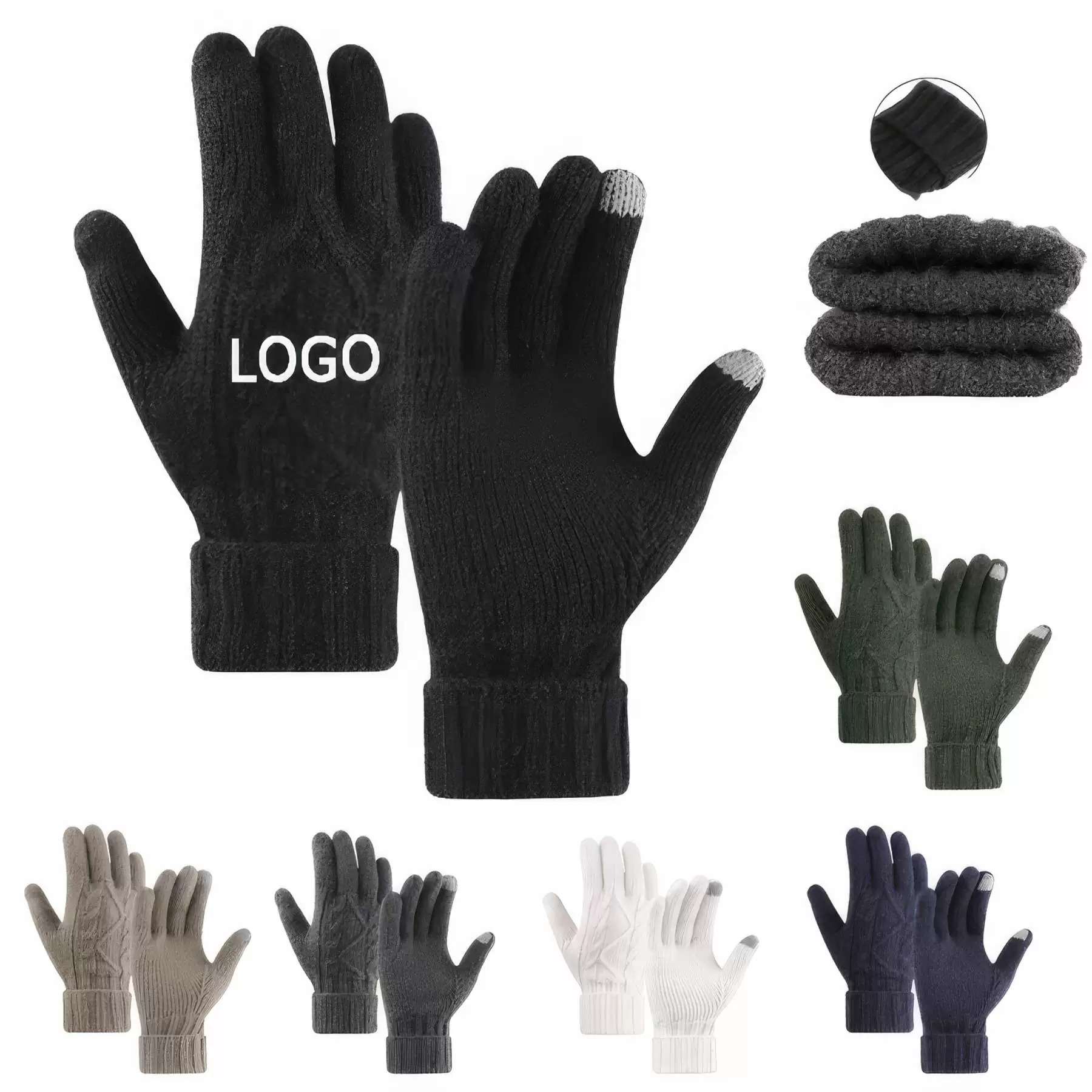 New Warm And Winterproof Cashmere Knitted Gloves