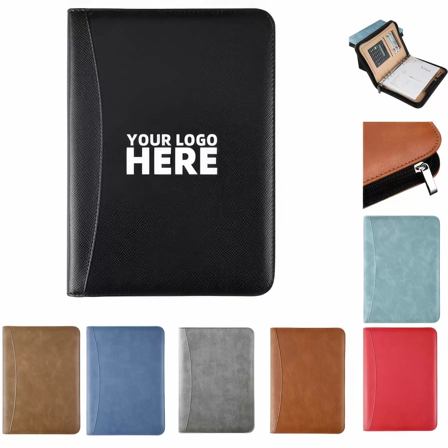 A5 Loose Zipper Computer Notebook