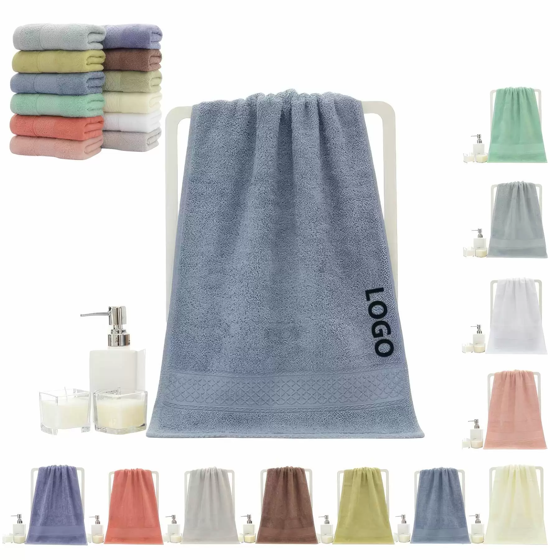 Custom Cotton Bath Towel(14" x 29")