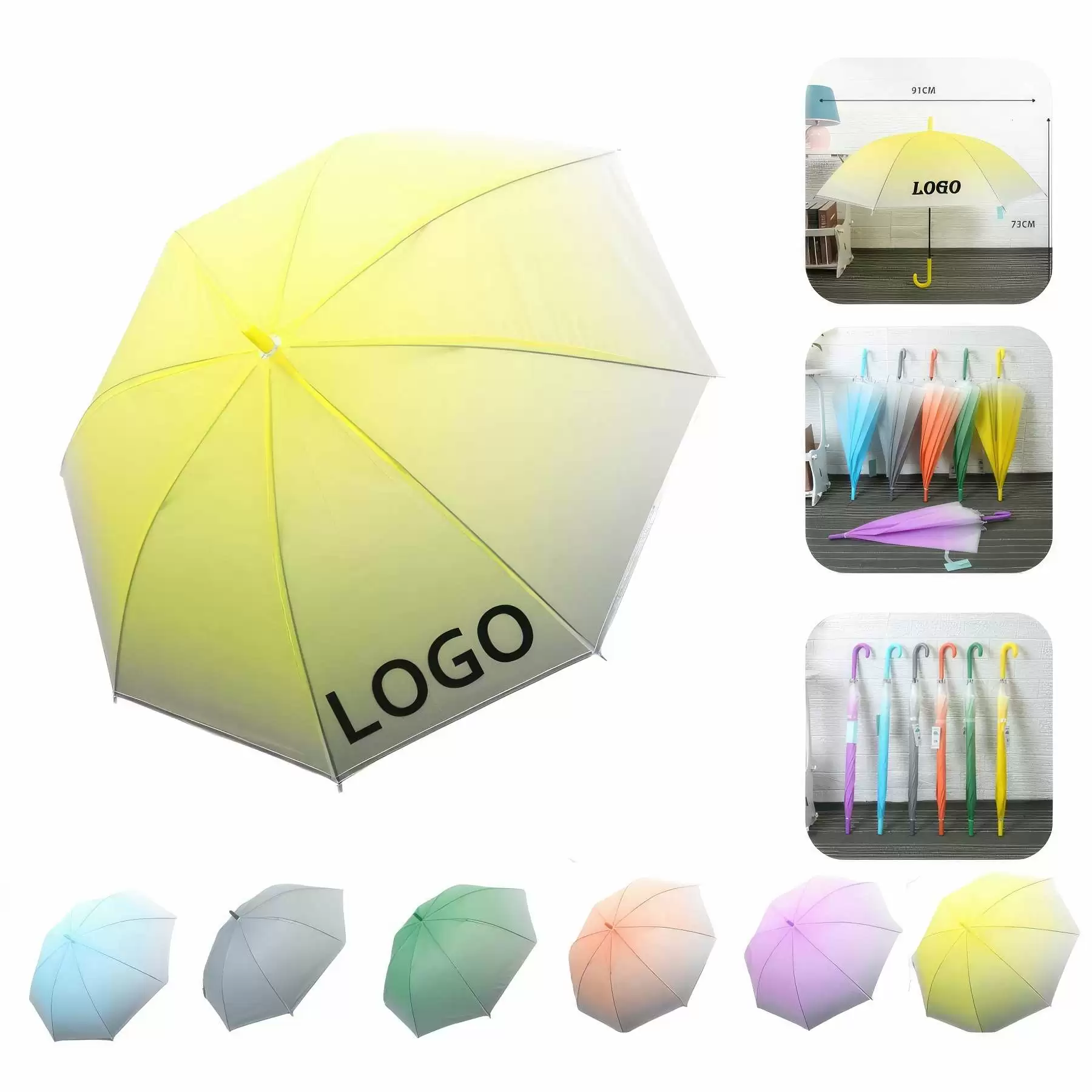 Bright Pastel Color Umbrellas