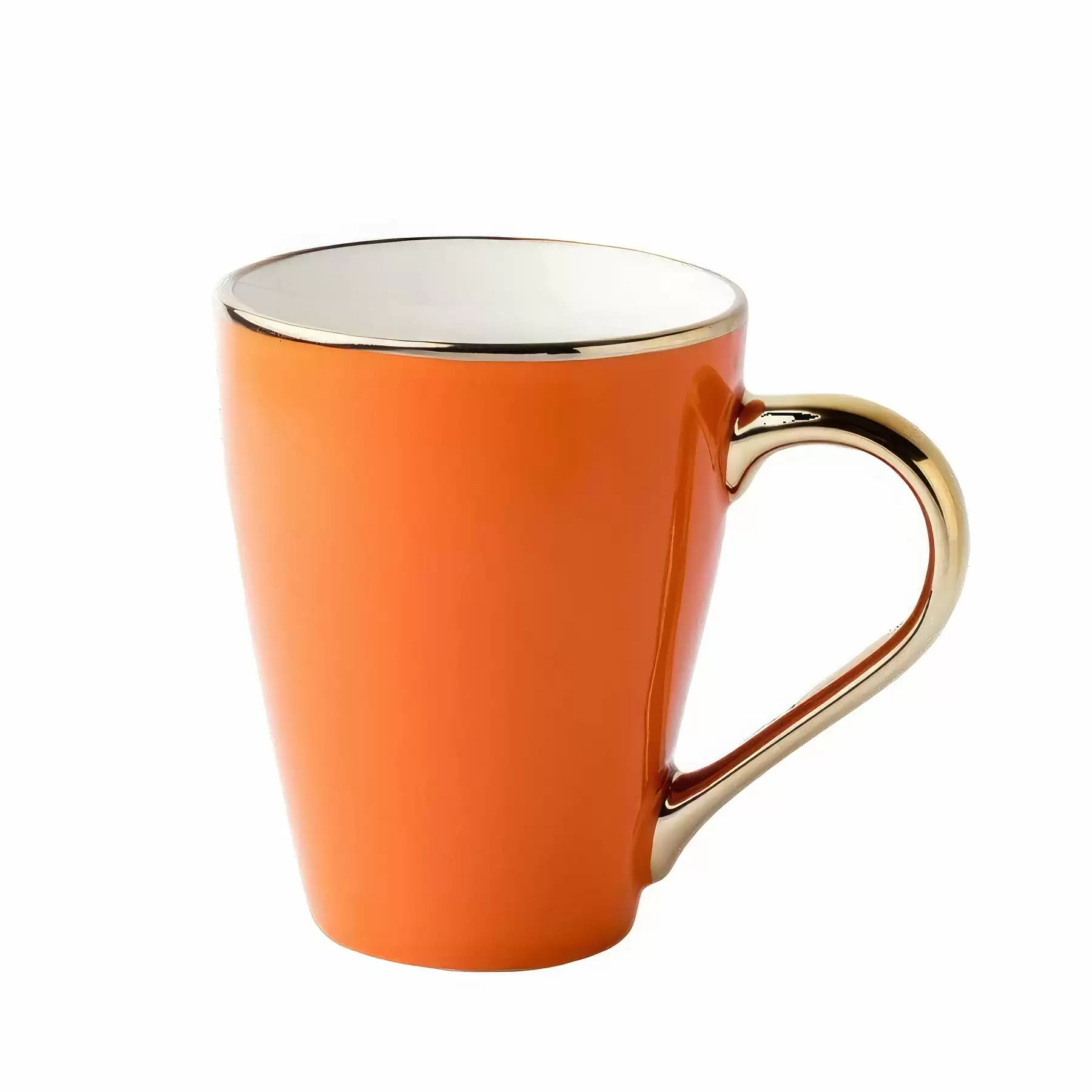 12 oz. Advertising Golden Handle Ceramic Mugs for Coffee Tea - Image 2