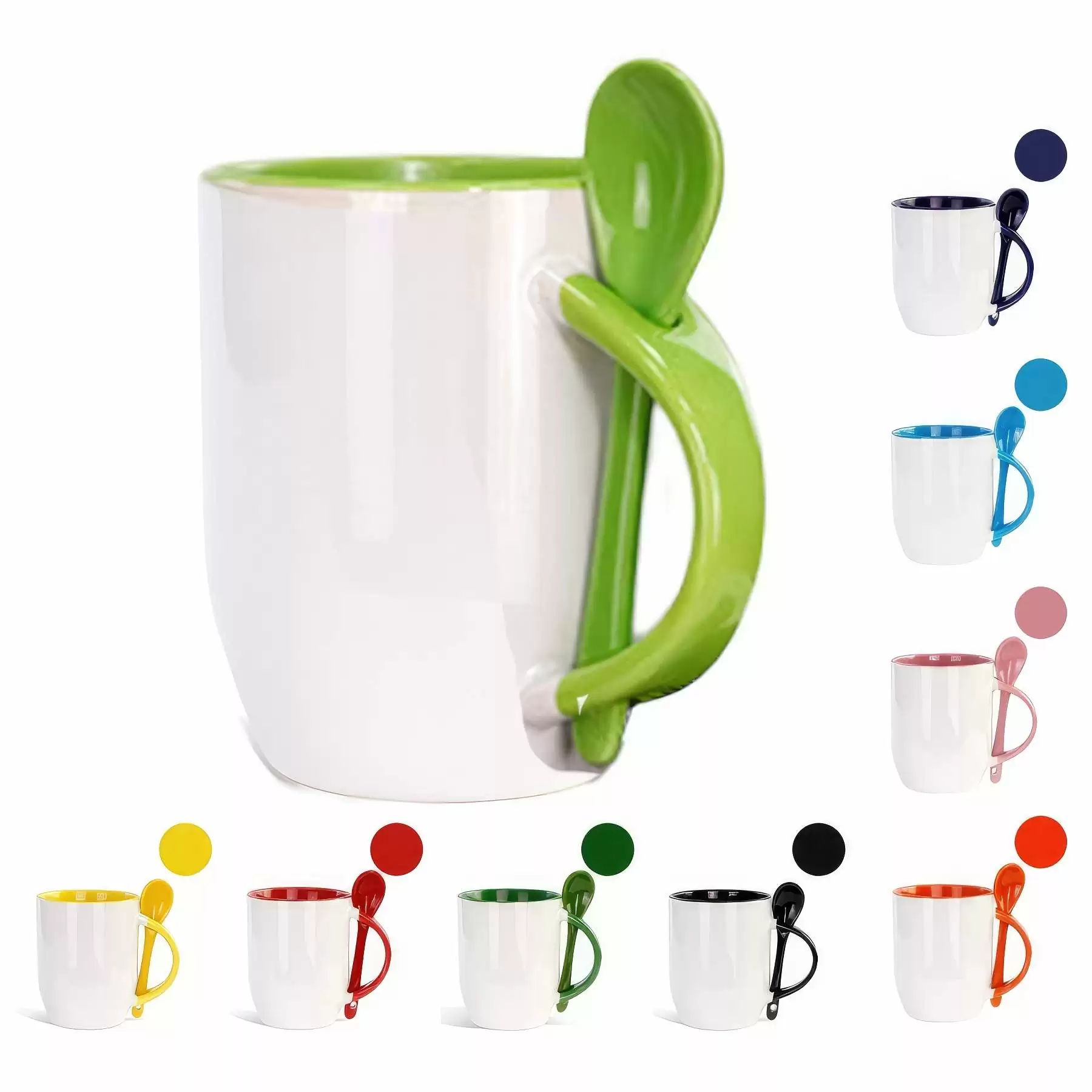 Two-Tone Full Color 11 oz Ceramic Sublimated Coffee Mug