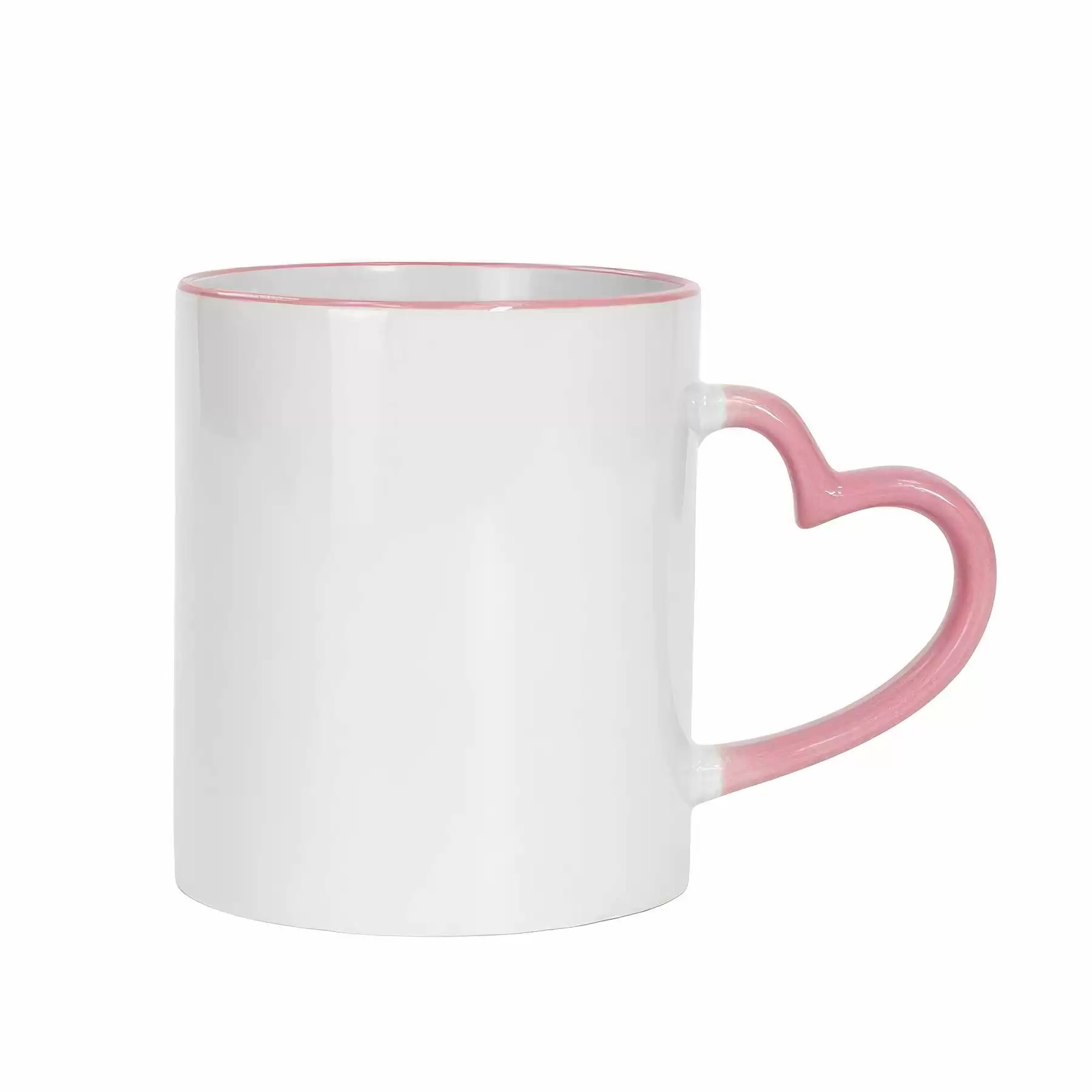 Heart-shaped Handle 11 oz Ceramic Sublimated Cups - Image 2