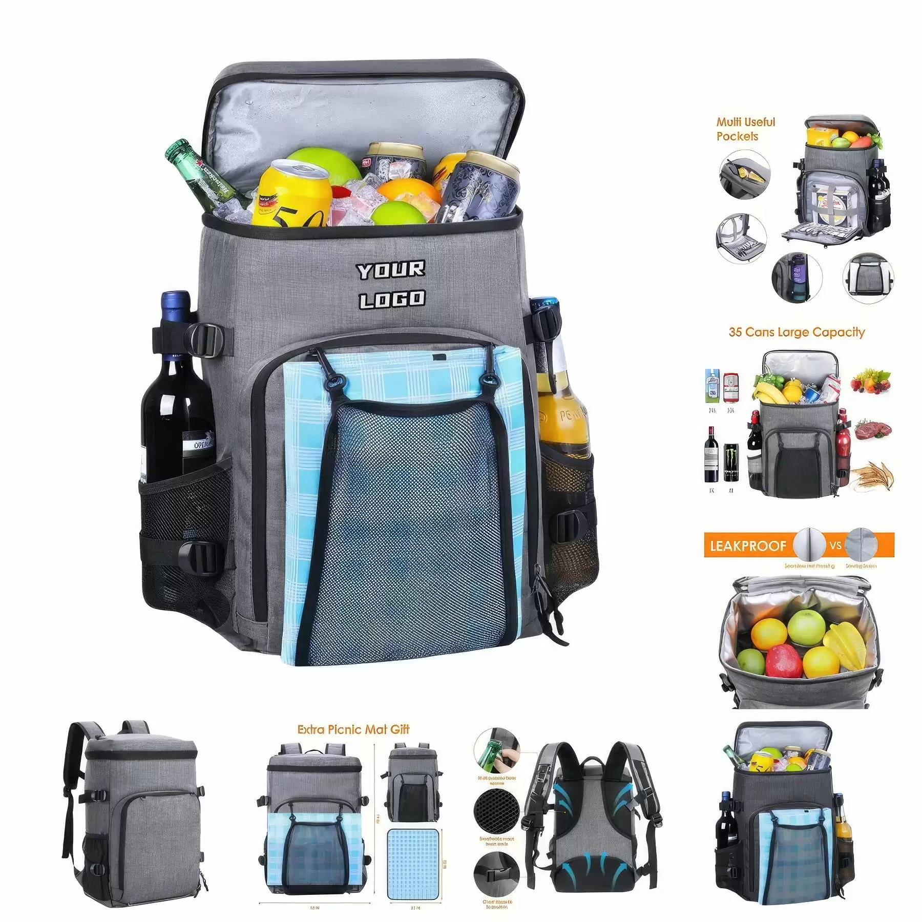 Insulated Backpack Cooler Bag