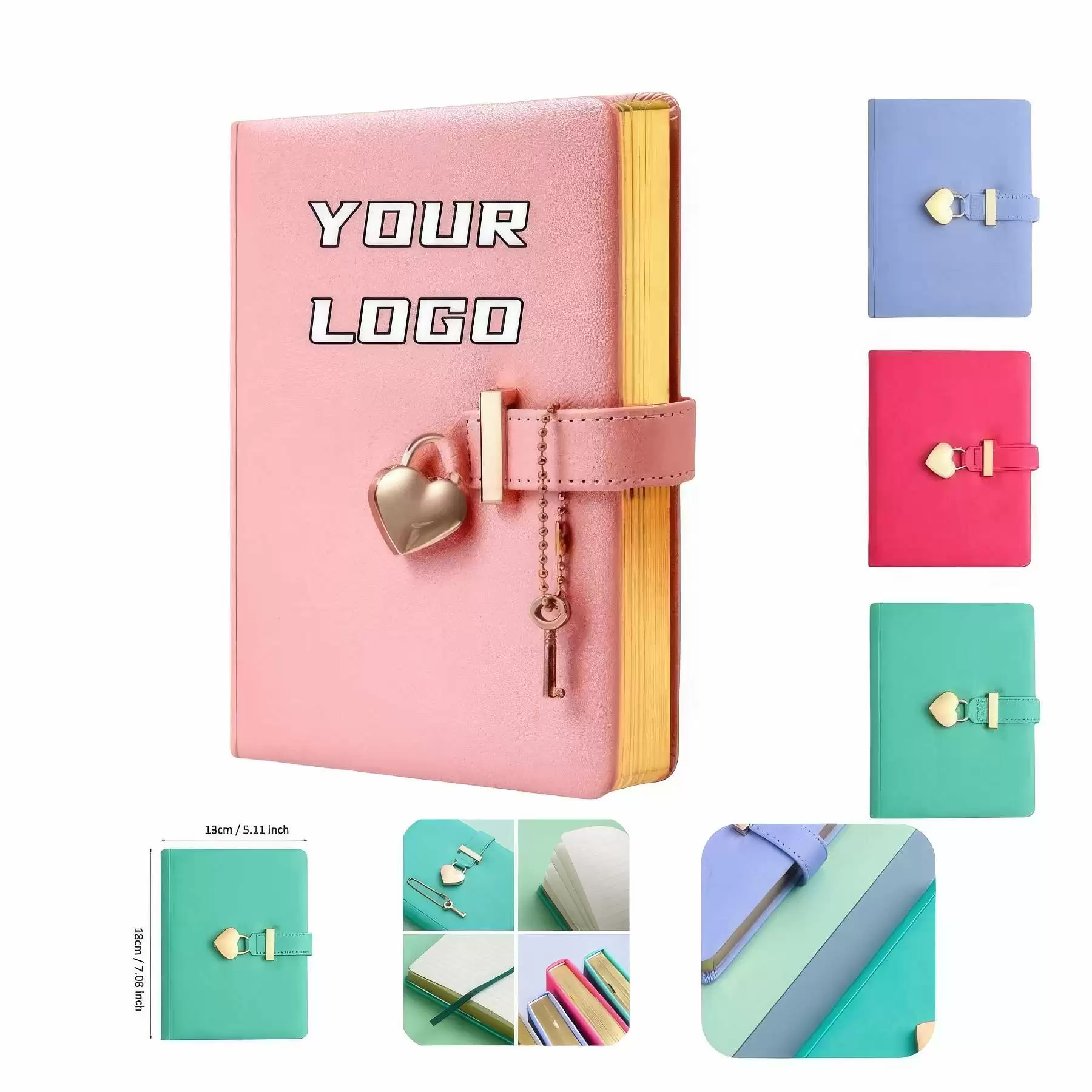 Custom Logo B6 Notebook with Lock