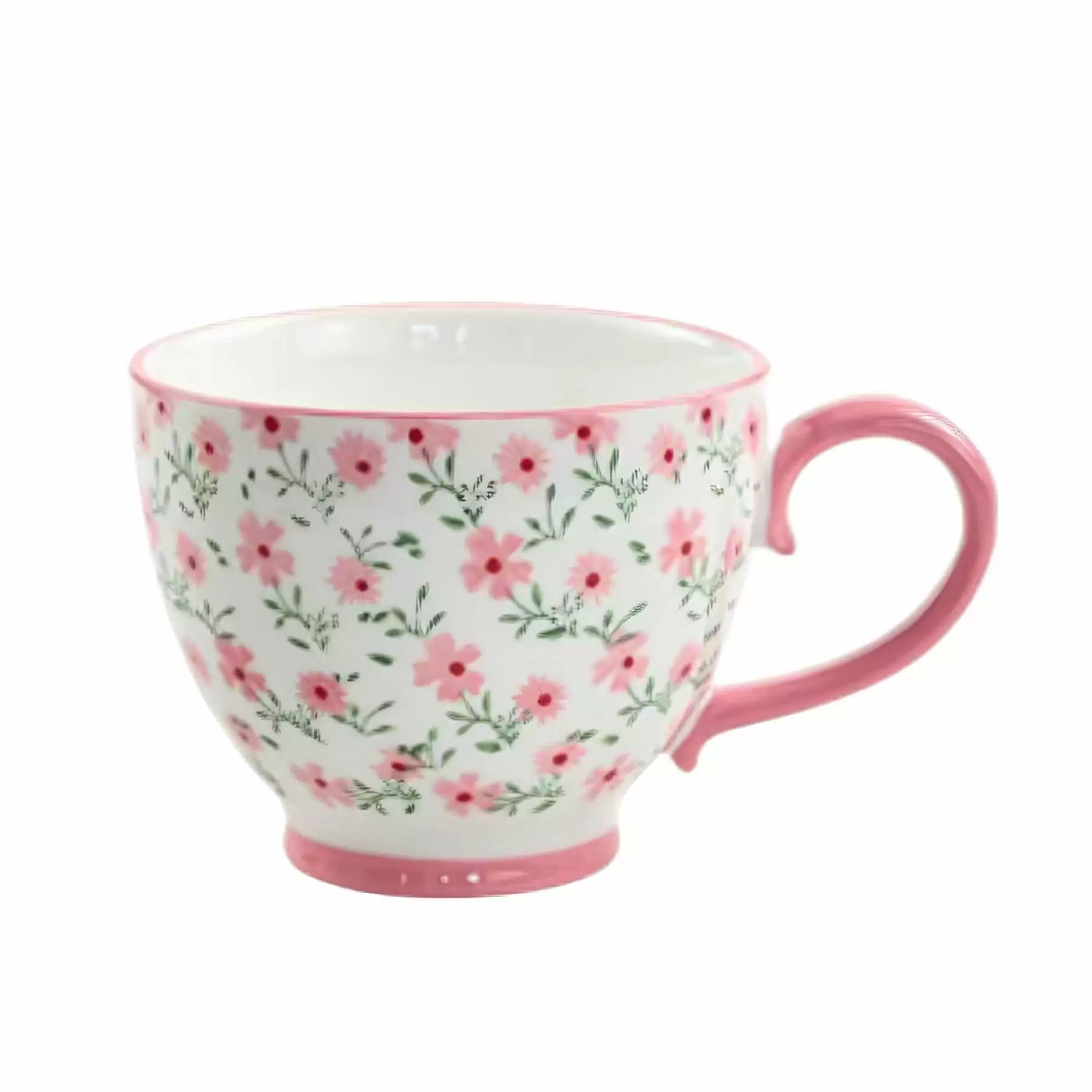 Small  Flower Breakfast Oatmeal Ceramic   Mug - Image 2
