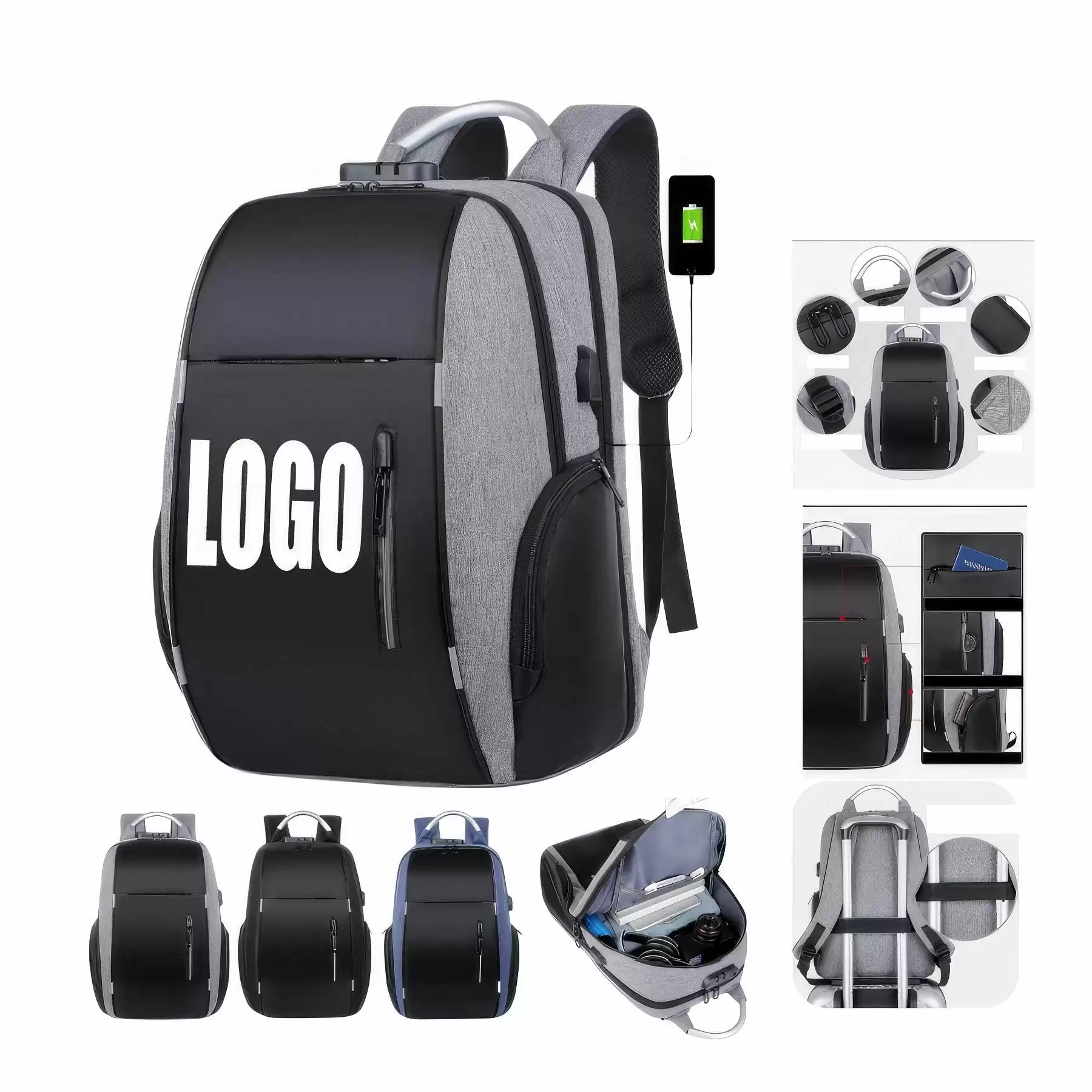 Customized Outdoor Travel Computer Bags with USB Interface