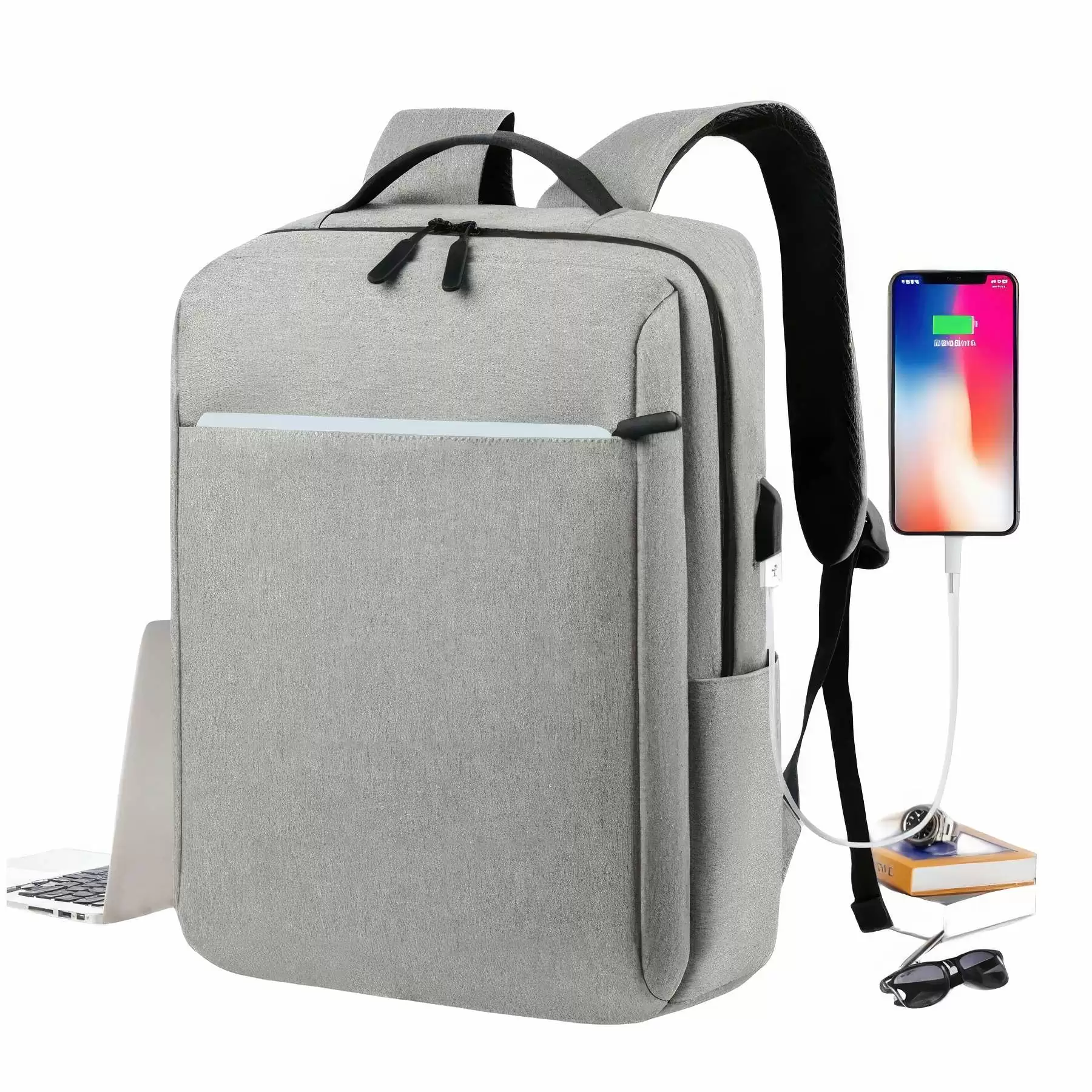 Customizable LOGO Business Commuter Backpacks with USB Port - Image 2