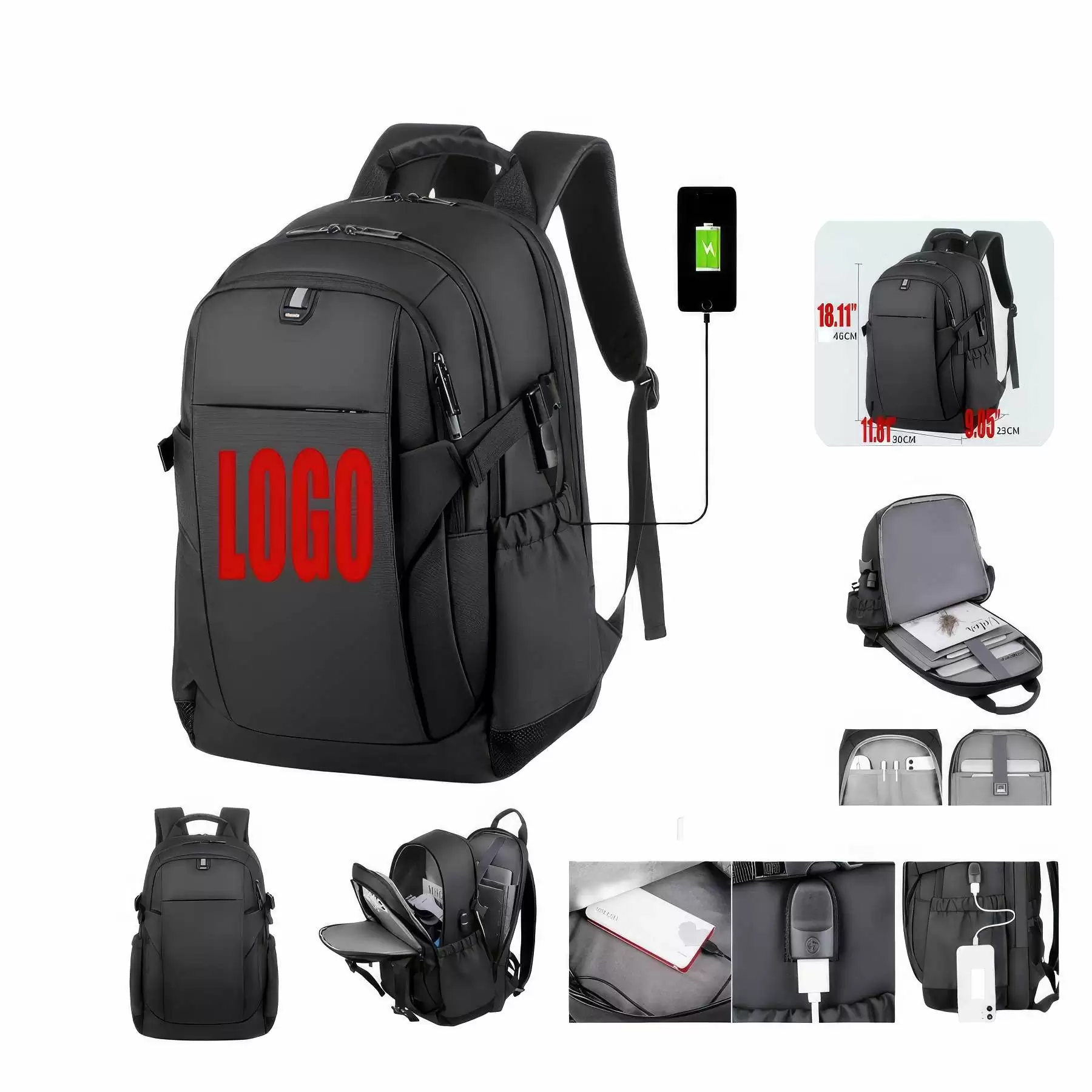 Customized Business Travel Bags Multi-purpose with Usb Port