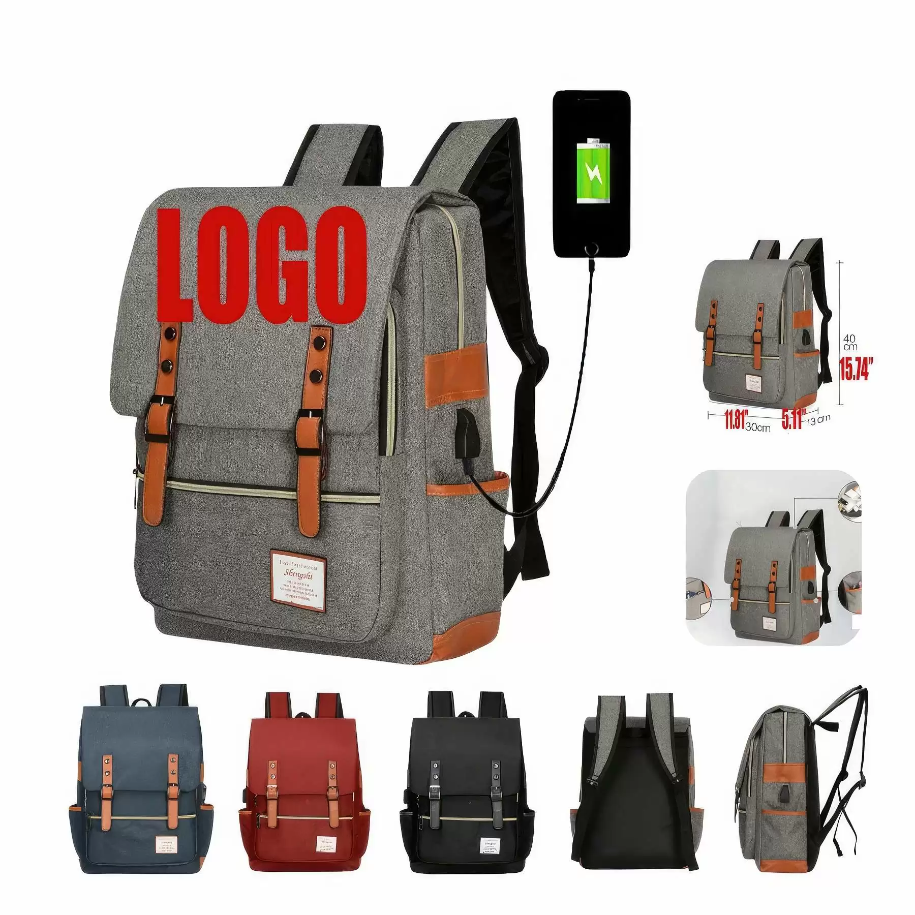 Customized Travel Bags Multi-purpose with USB Interface
