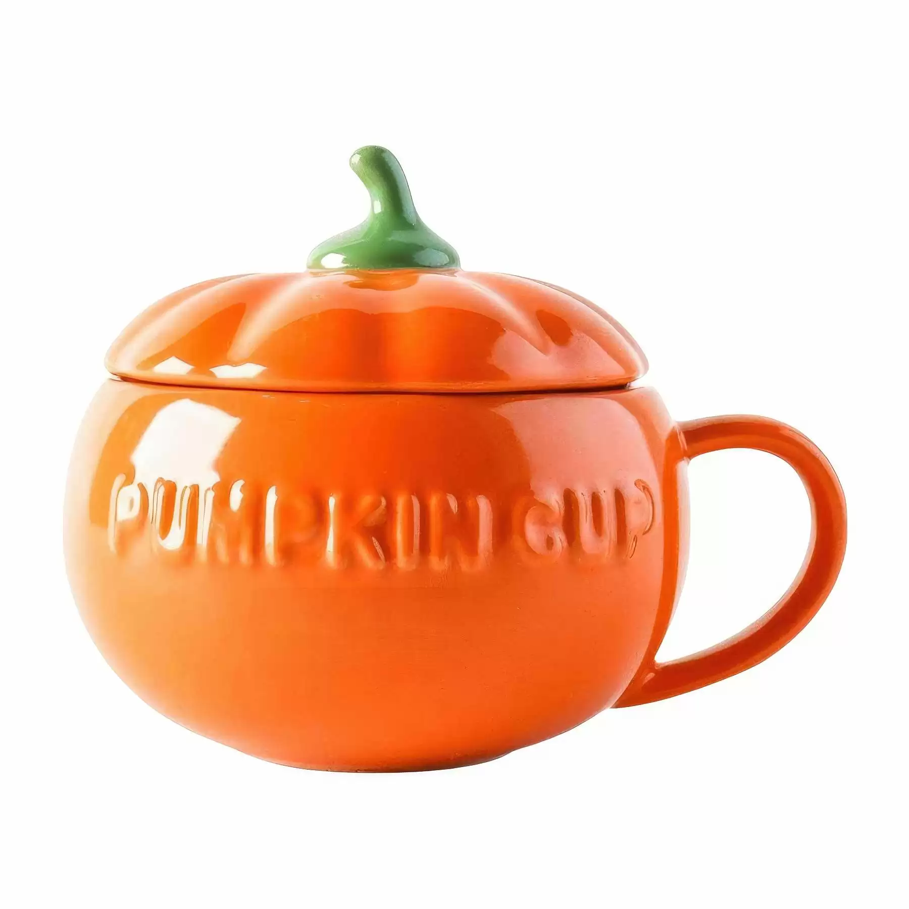 10O ZPumpkin Water Cup Ceramic spoon with Lid  Breakfast Mug - Image 2
