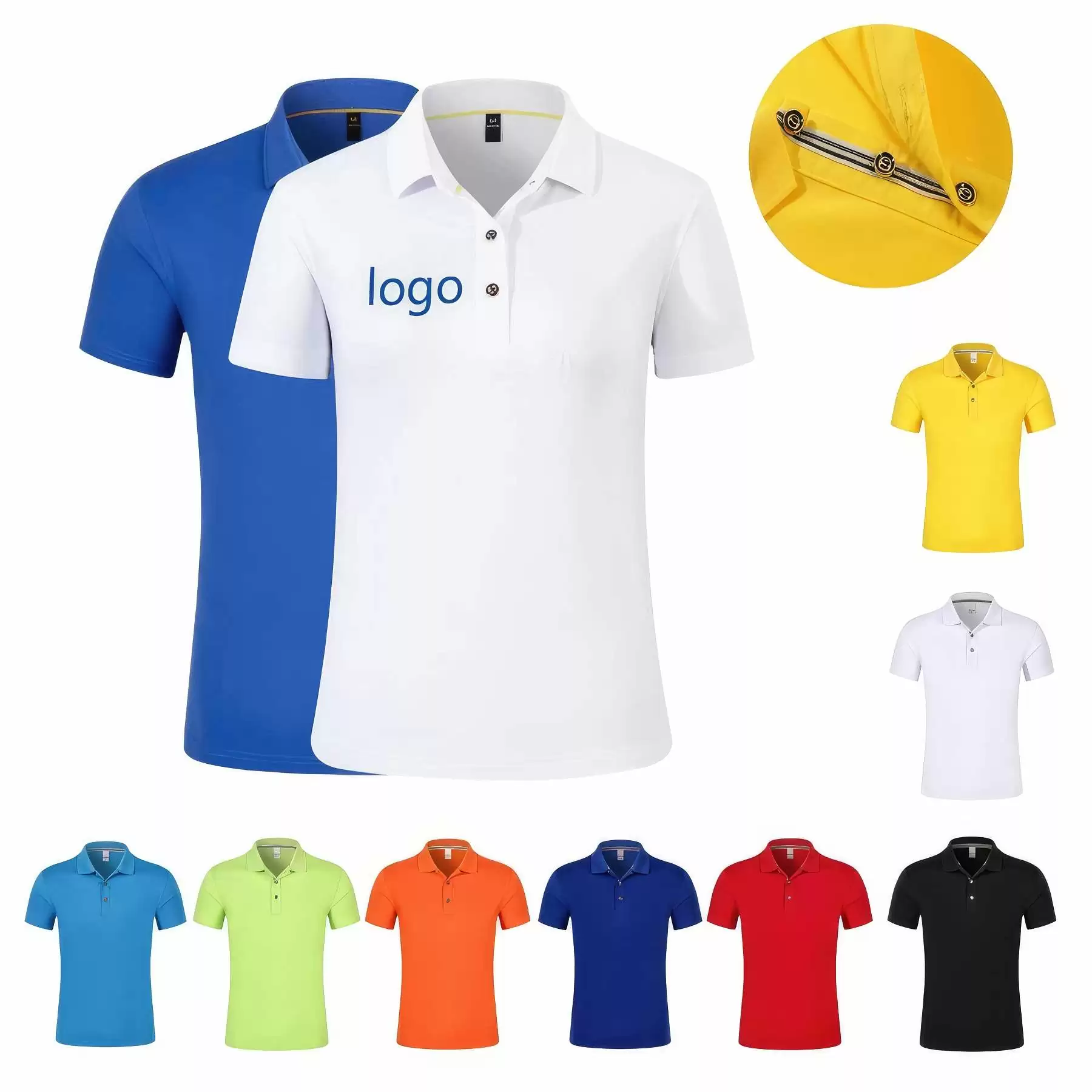 Linen Cotton Short Sleeve Lapel Polo Shirt