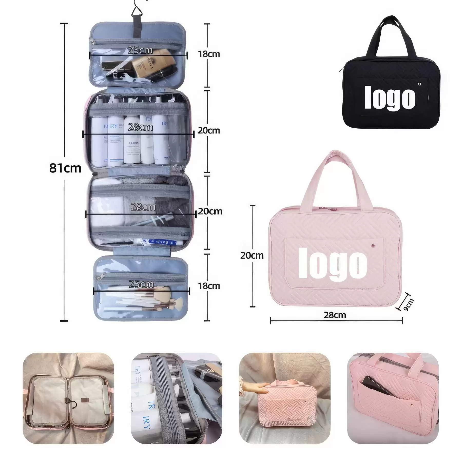 Custom Portable large-capacity Toiletry Bag