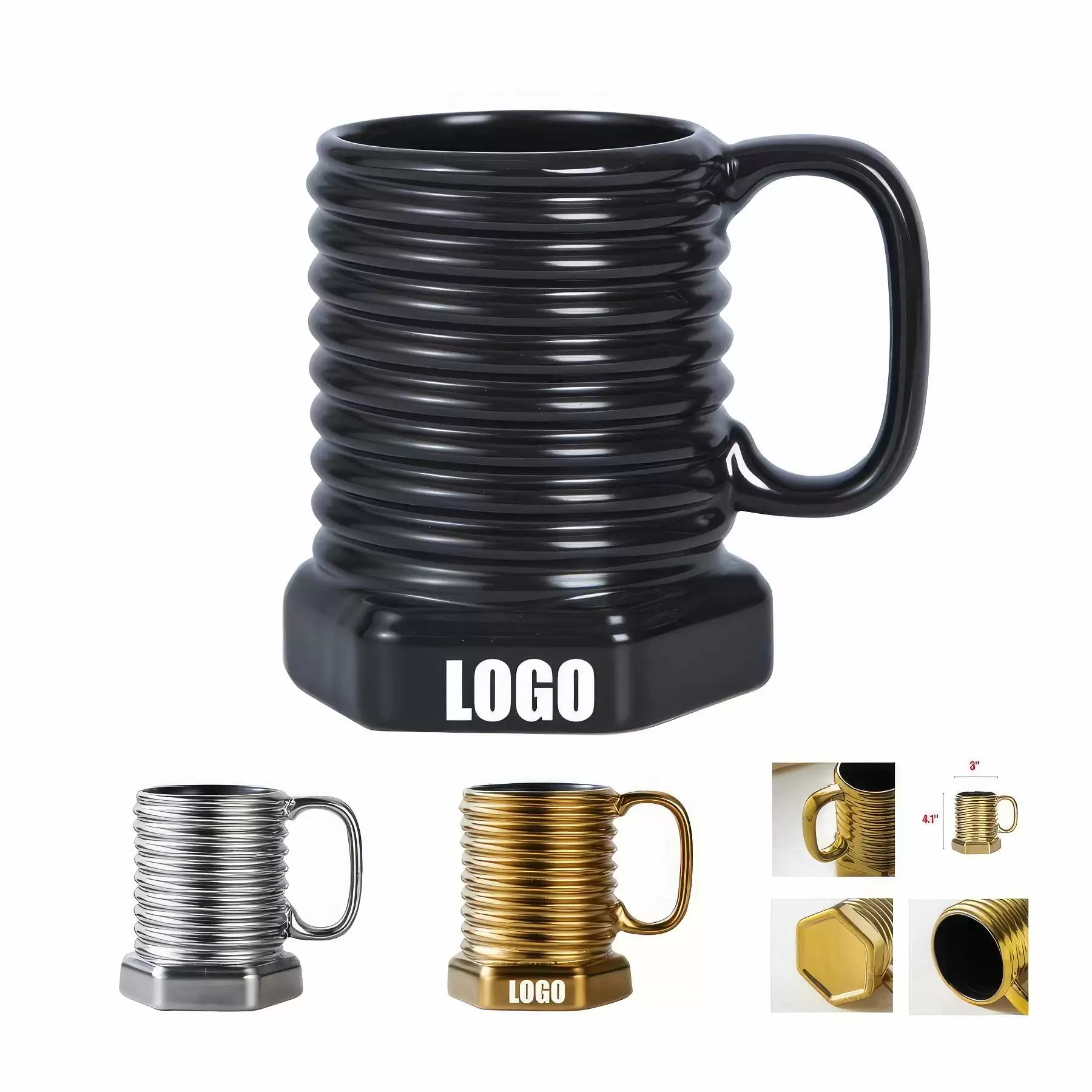 Custom 12 oz Creative screw cup