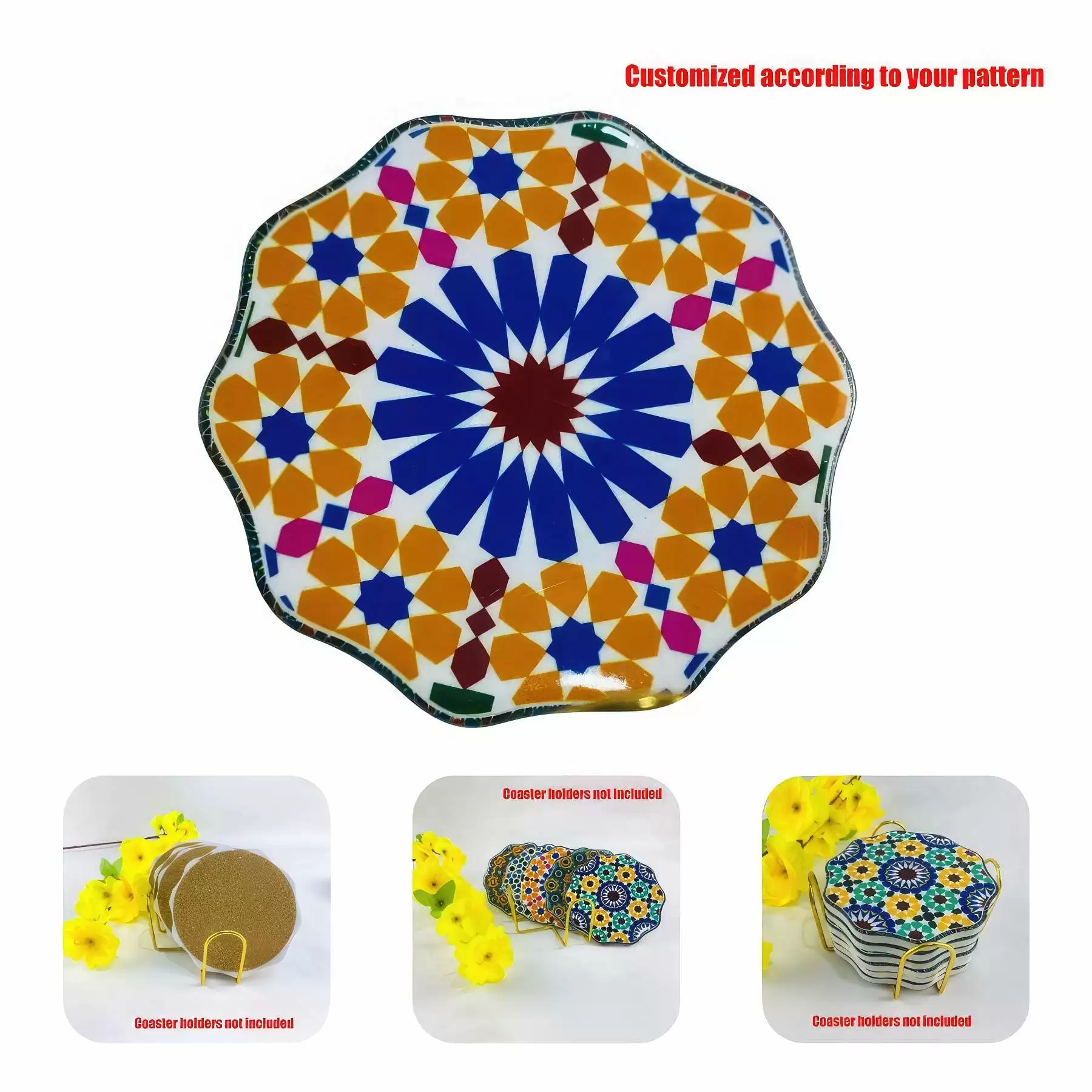 Custom 4 inch Ceramic Coasters